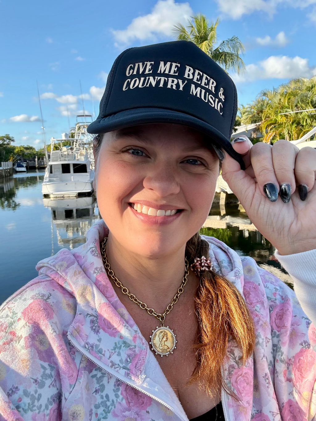 Give Me Beer & Country Music Trucker Hat - BFF Here
