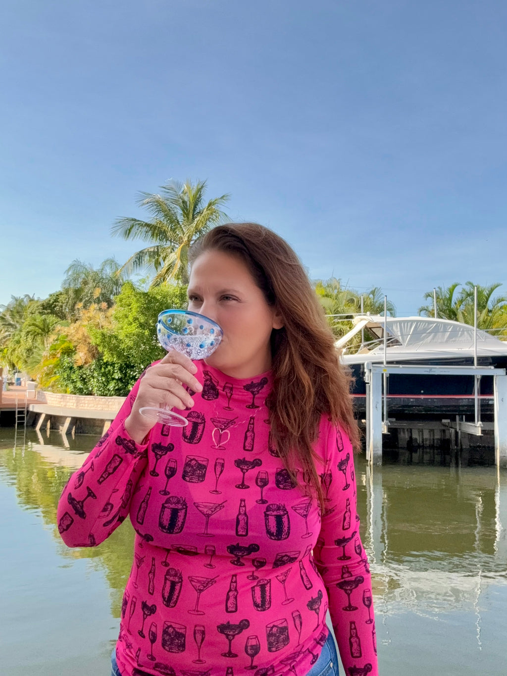 Buy You A Drink Mesh Top - BFF Here