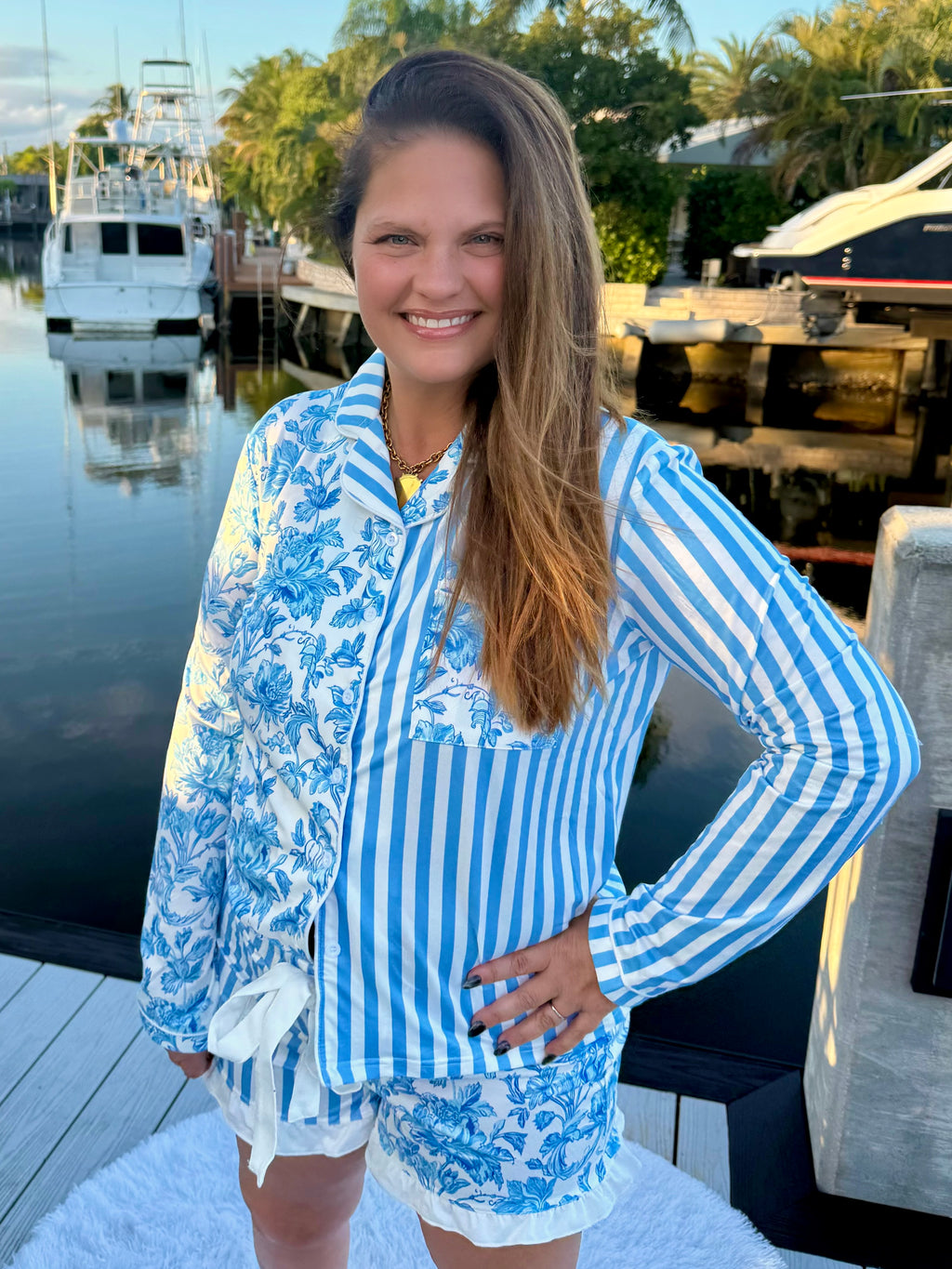 Morning Bloom Ruffle Pajama Set by Jess Lea - BFF Here