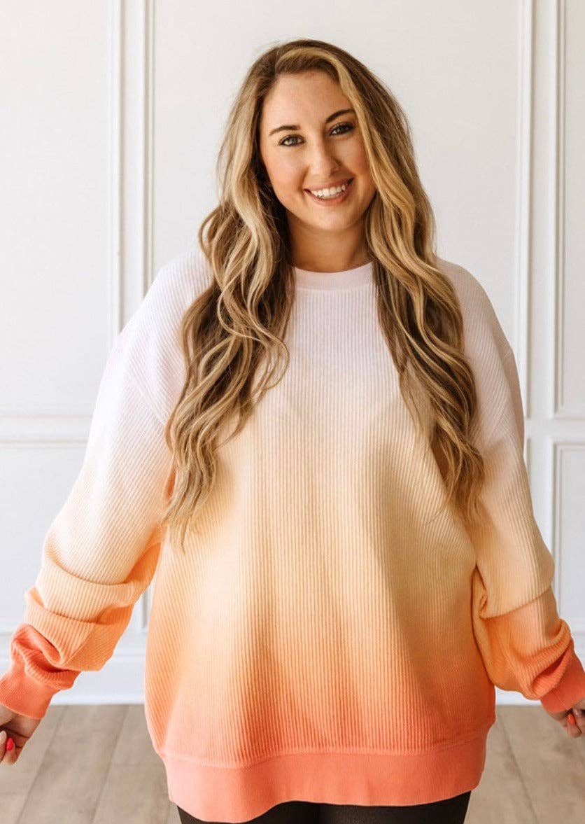 Southern Sunset Corded Sweatshirt