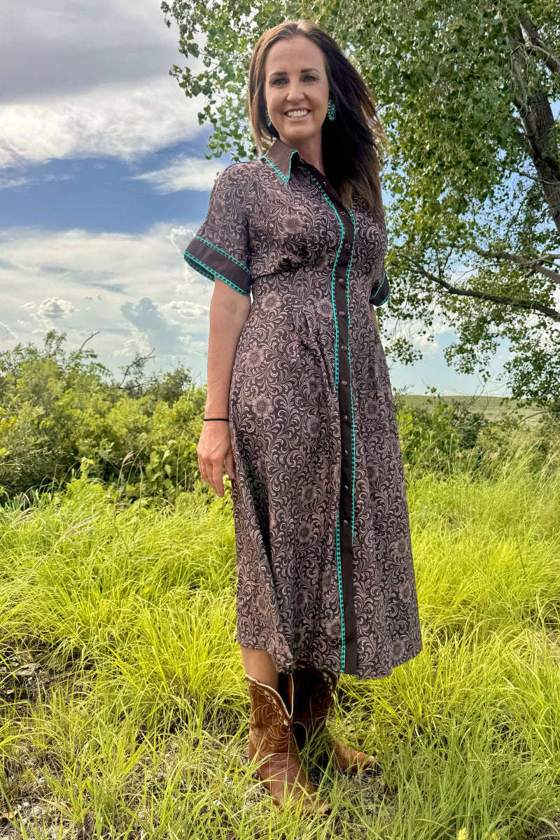 Saddle Kreek Buckstitch Dress by Sterling Kreek (Ships in 1 week)