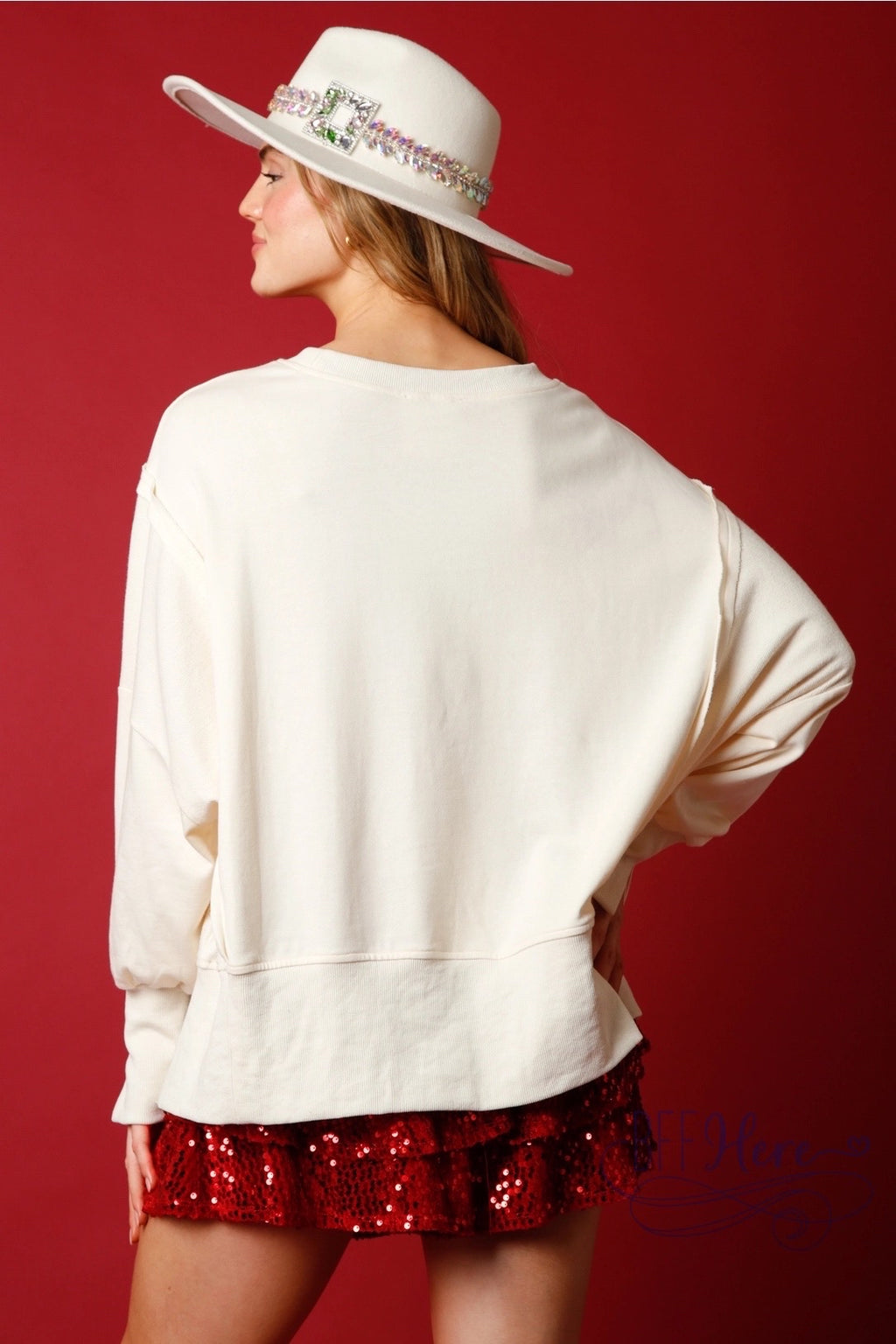 Holly Jolly Vibes: French Terry Holiday Sweatshirt / Choice of Color - BFF Here