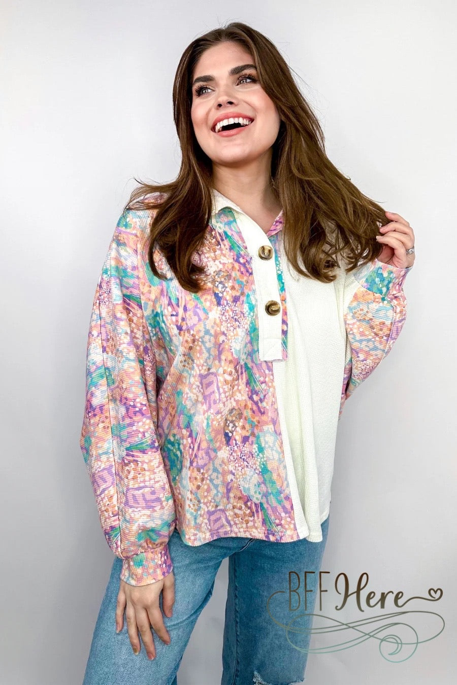 Day Dreamer Two Toned Top by Jess Lea - BFF Here