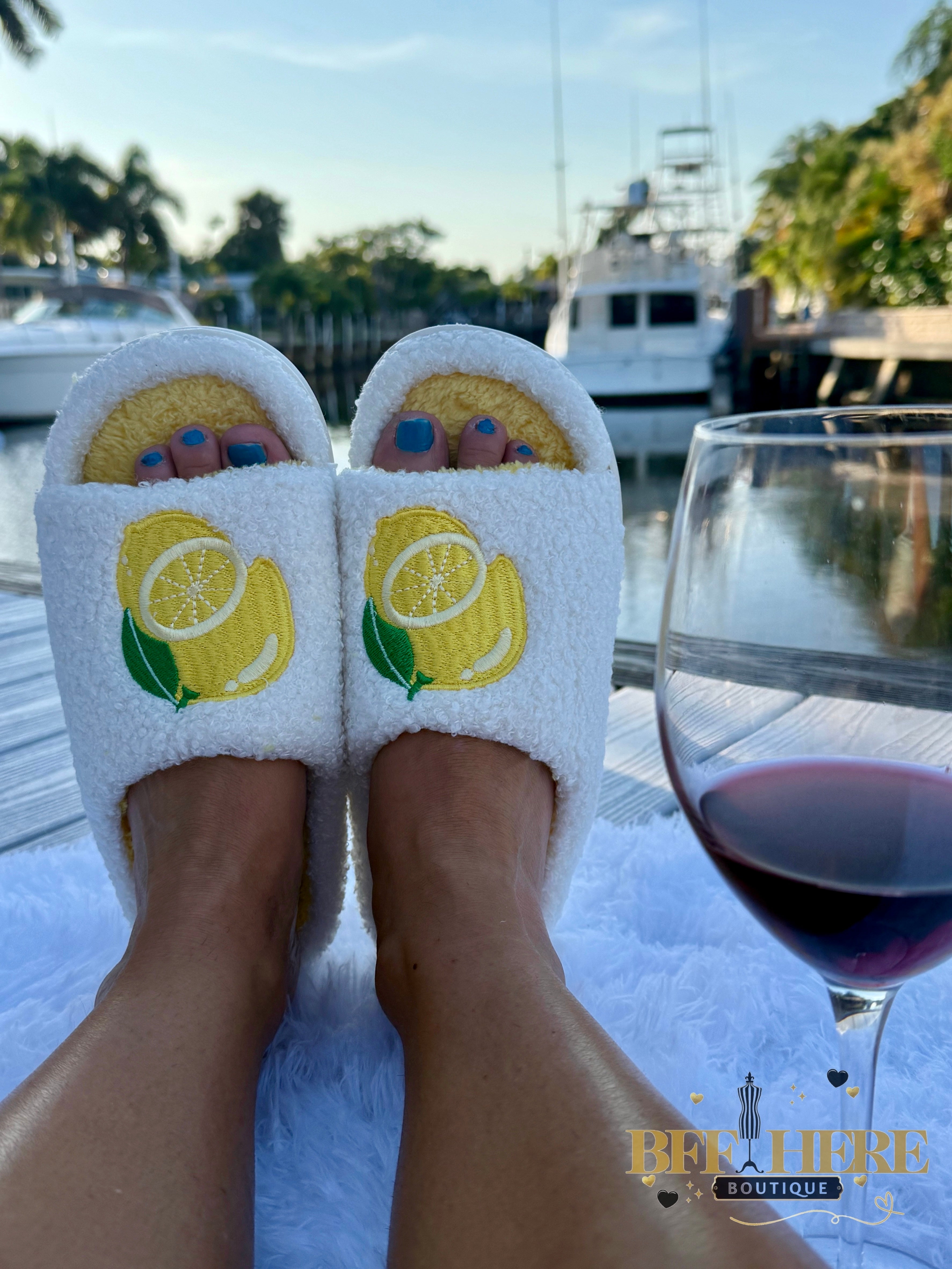 Lemon Drop Slippers by Jess Lea - BFF Here