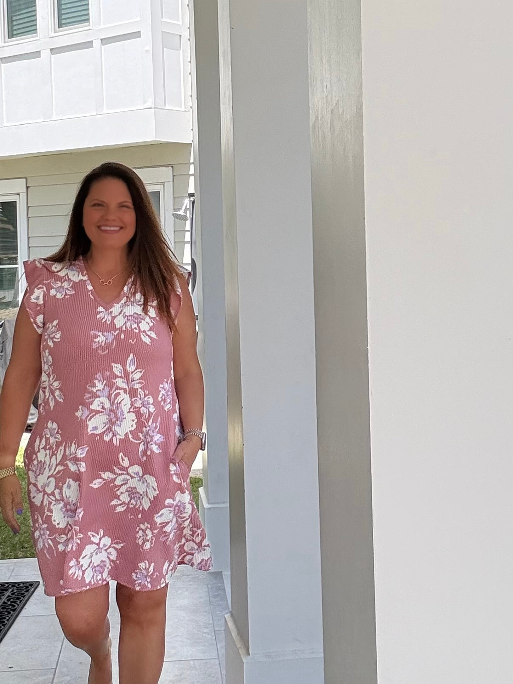 Mauve Floral Dress by HeimishUSA (ARRAY) — Ships 2-3 weeks - BFF Here