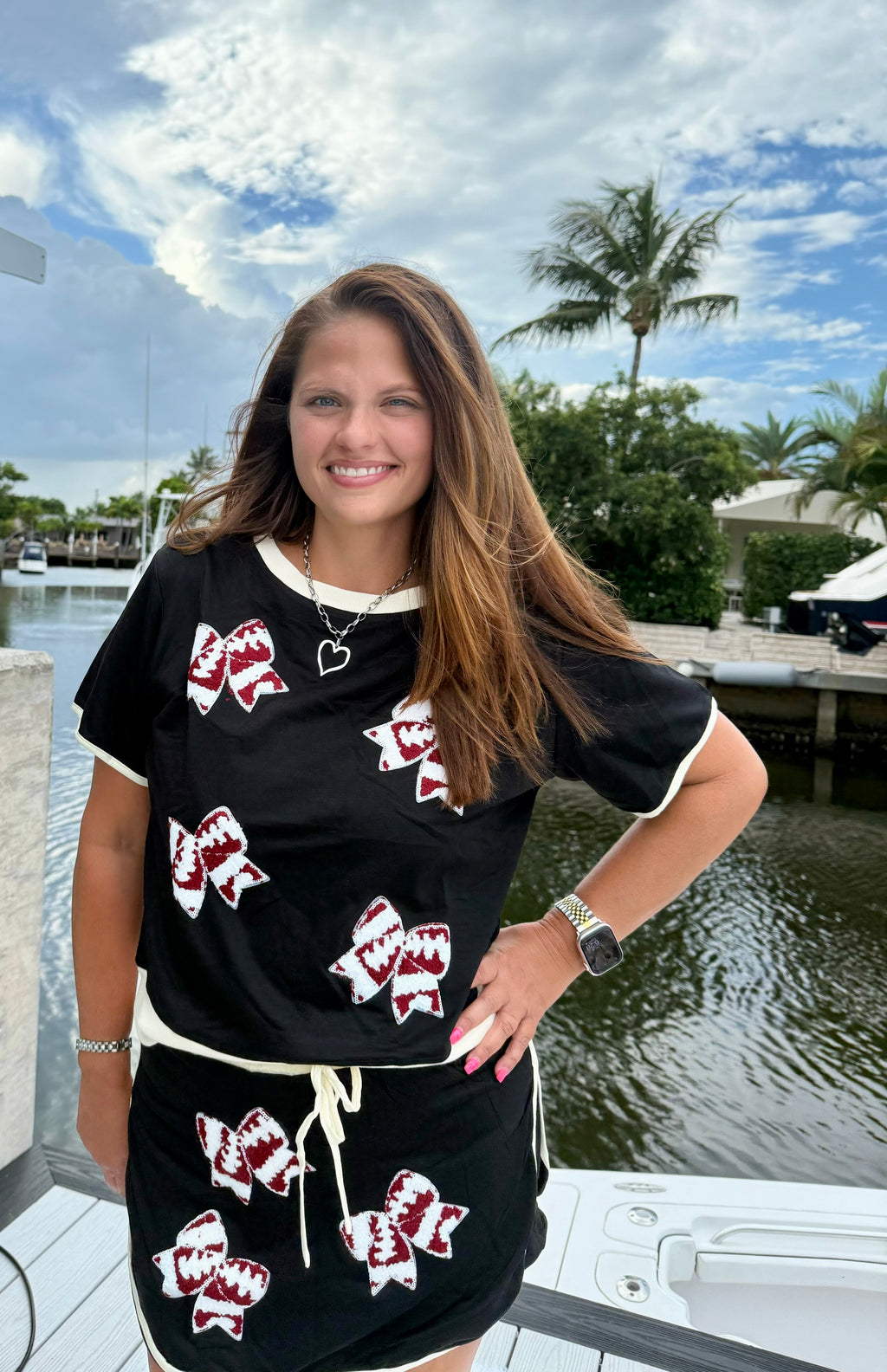 Touchdowns & Bows Lounge Set - BFF Here