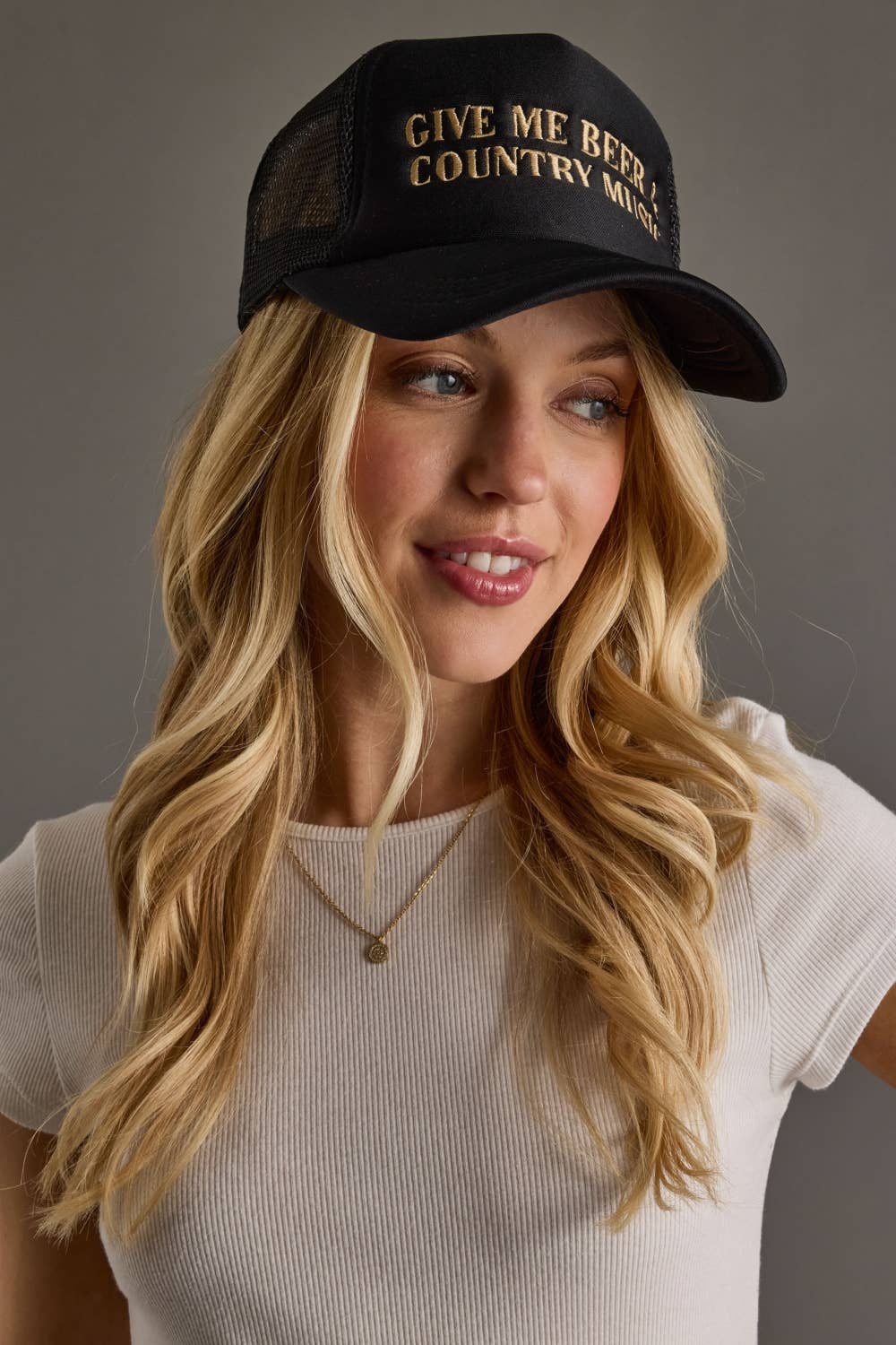 Give Me Beer & Country Music Trucker Hat - BFF Here