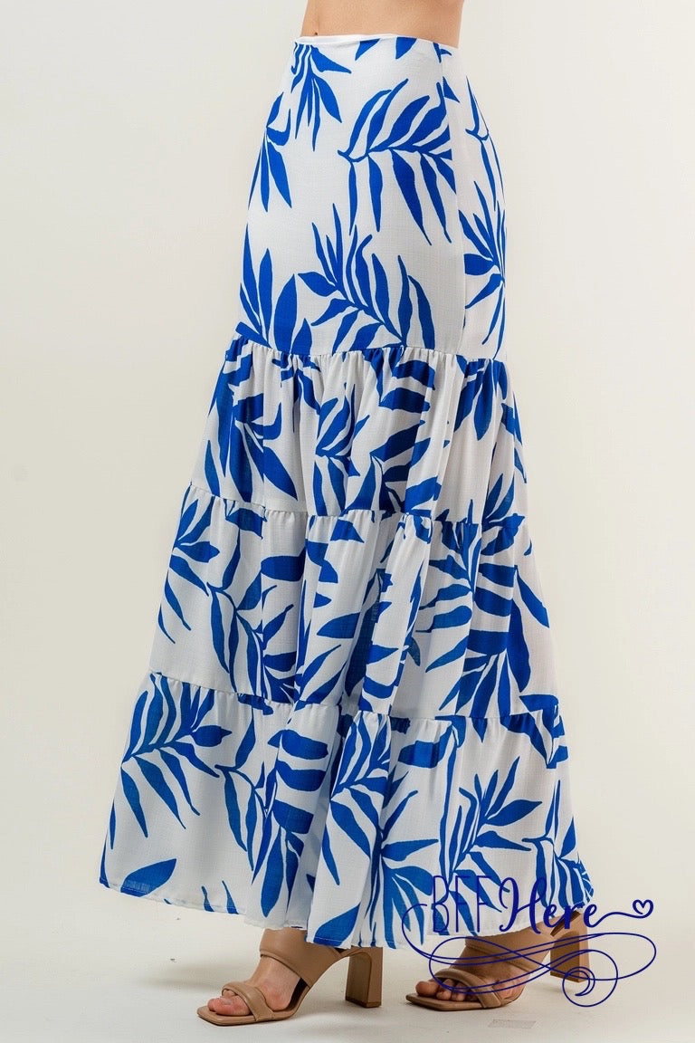 PREORDER: Leafy Luxe High-Waist Maxi Skirt ( Ships Middle of May) - BFF Here