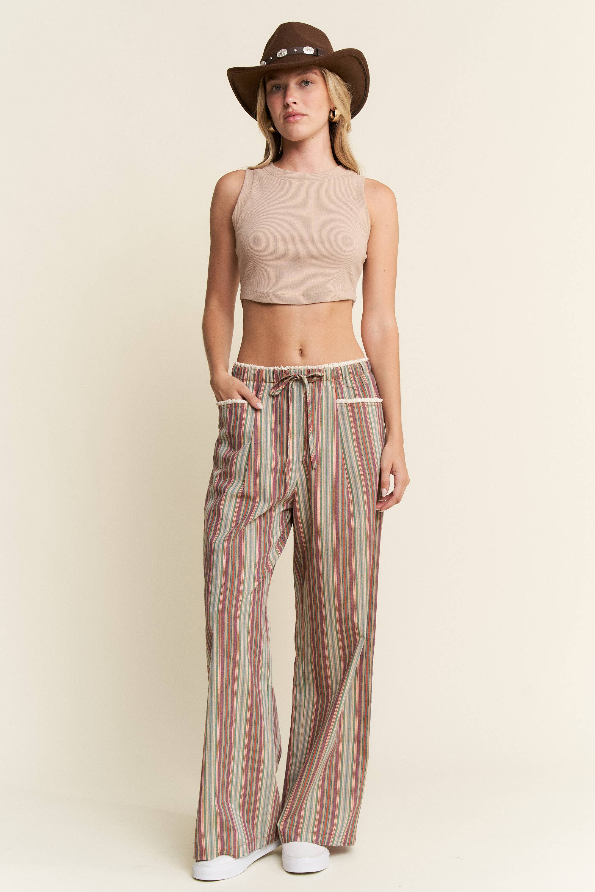 PREORDER: Eclectic Stripe Linen Pants by Jade by Jane (ETA: Beginning of October) - BFF Here