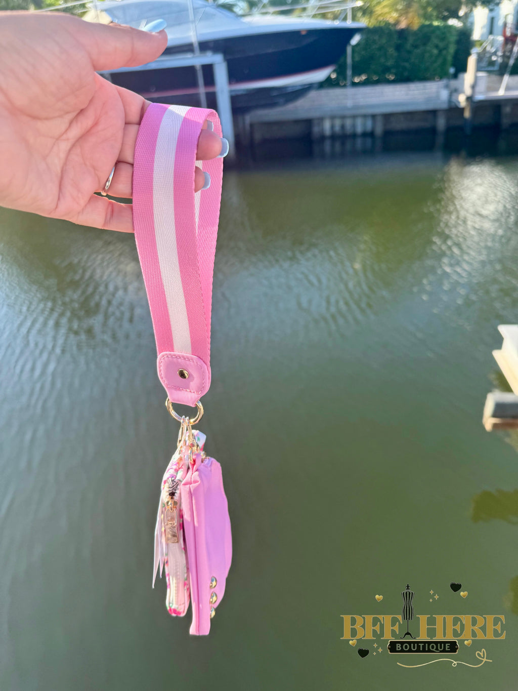 Summer Spritz Dual Pouch Wristlet by Pretty Simple / Choice of Color - BFF Here