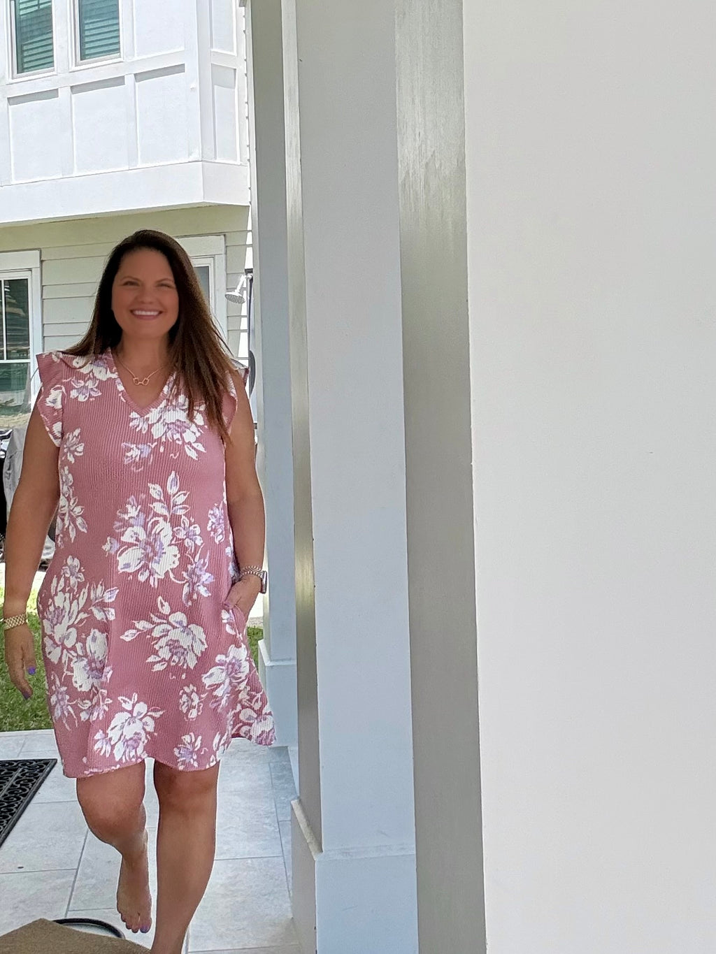 Mauve Floral Dress by HeimishUSA (ARRAY) — Ships 2-3 weeks - BFF Here