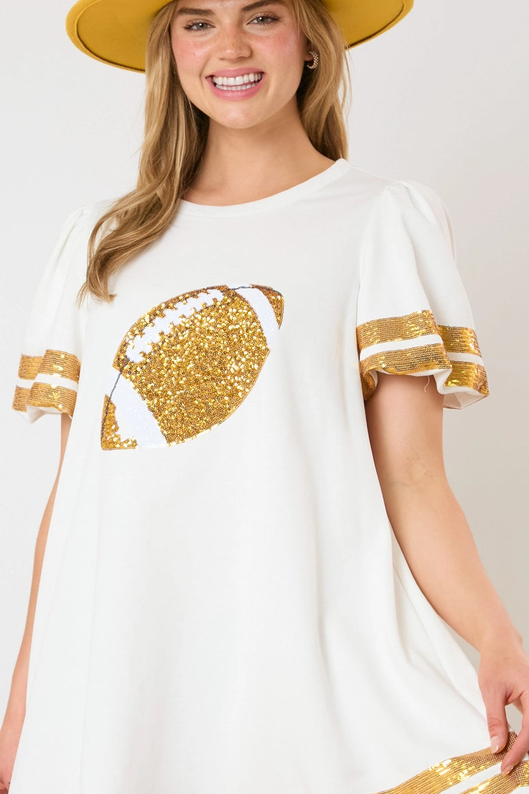 Championship Sparkle Football Dress / Choice of Color - BFF Here