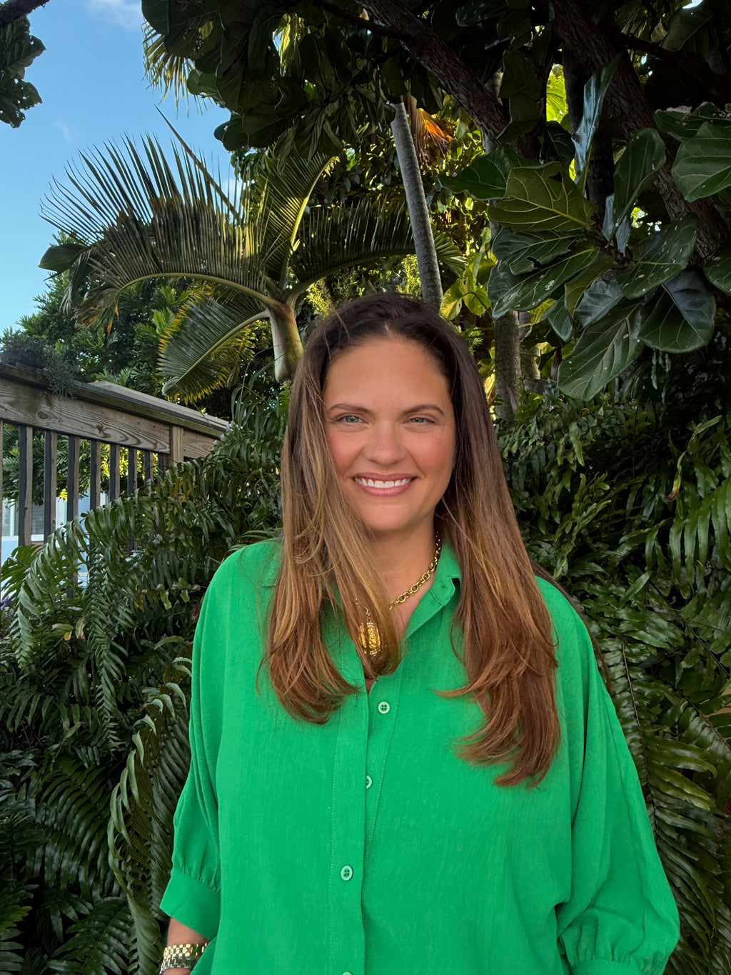 Sloane Button Up Top by Jess Lea / Green - BFF Here
