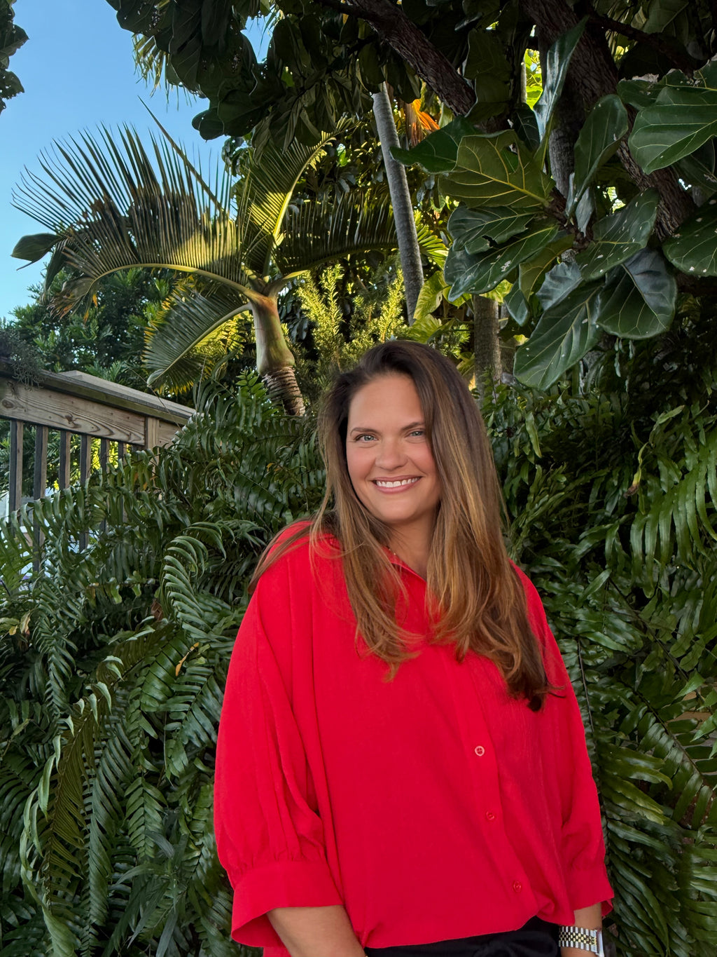 Sloane Button Up Top by Jess Lea /  Red - BFF Here