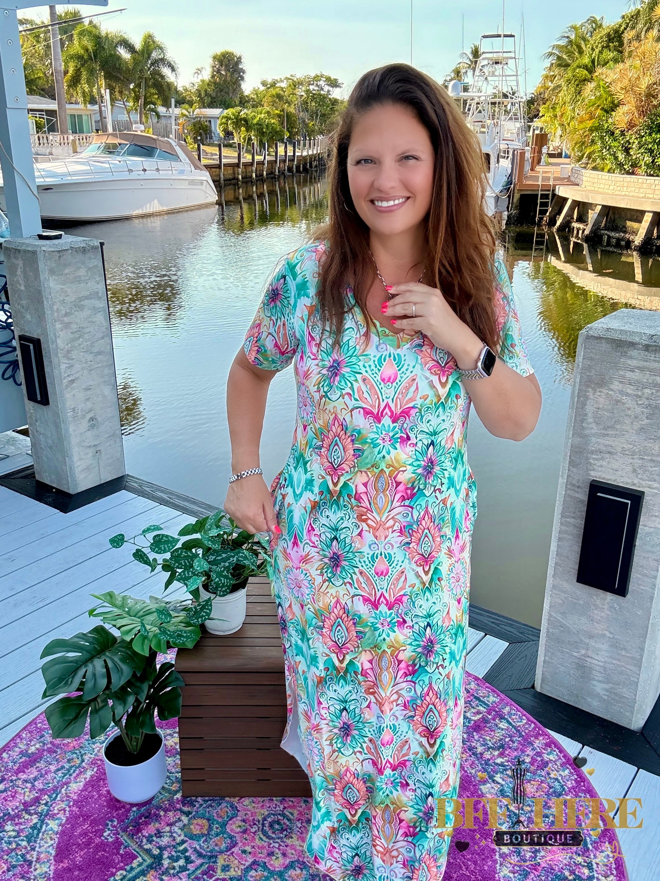 Pink Skies Maxi Dress by Sterling Kreek - BFF Here