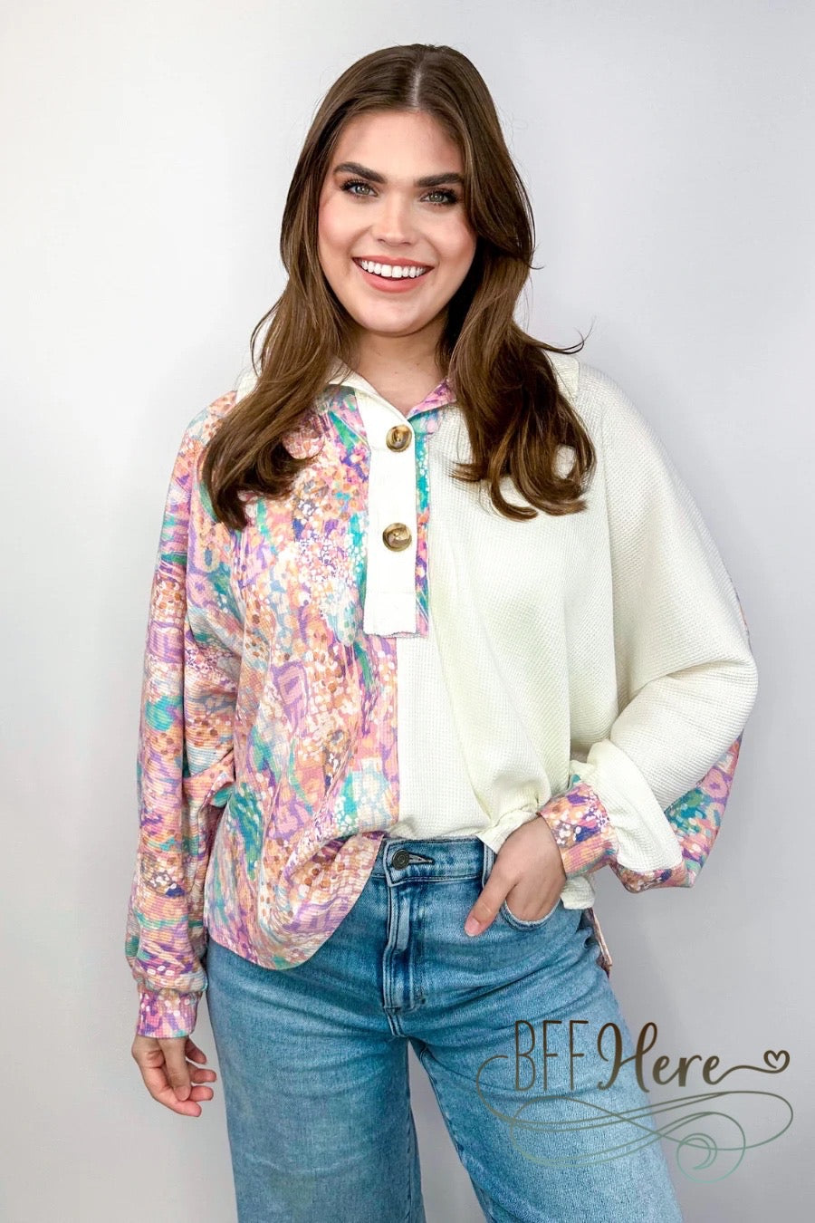 Day Dreamer Two Toned Top by Jess Lea - BFF Here