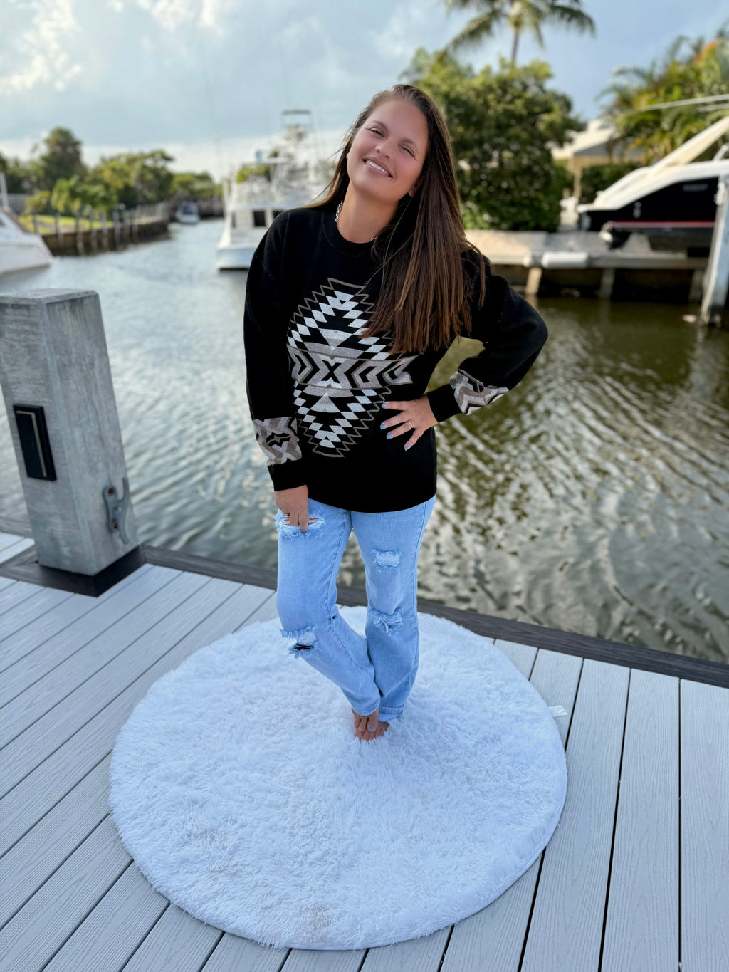 Night Aztec Sweater by Sterling Kreek - BFF Here