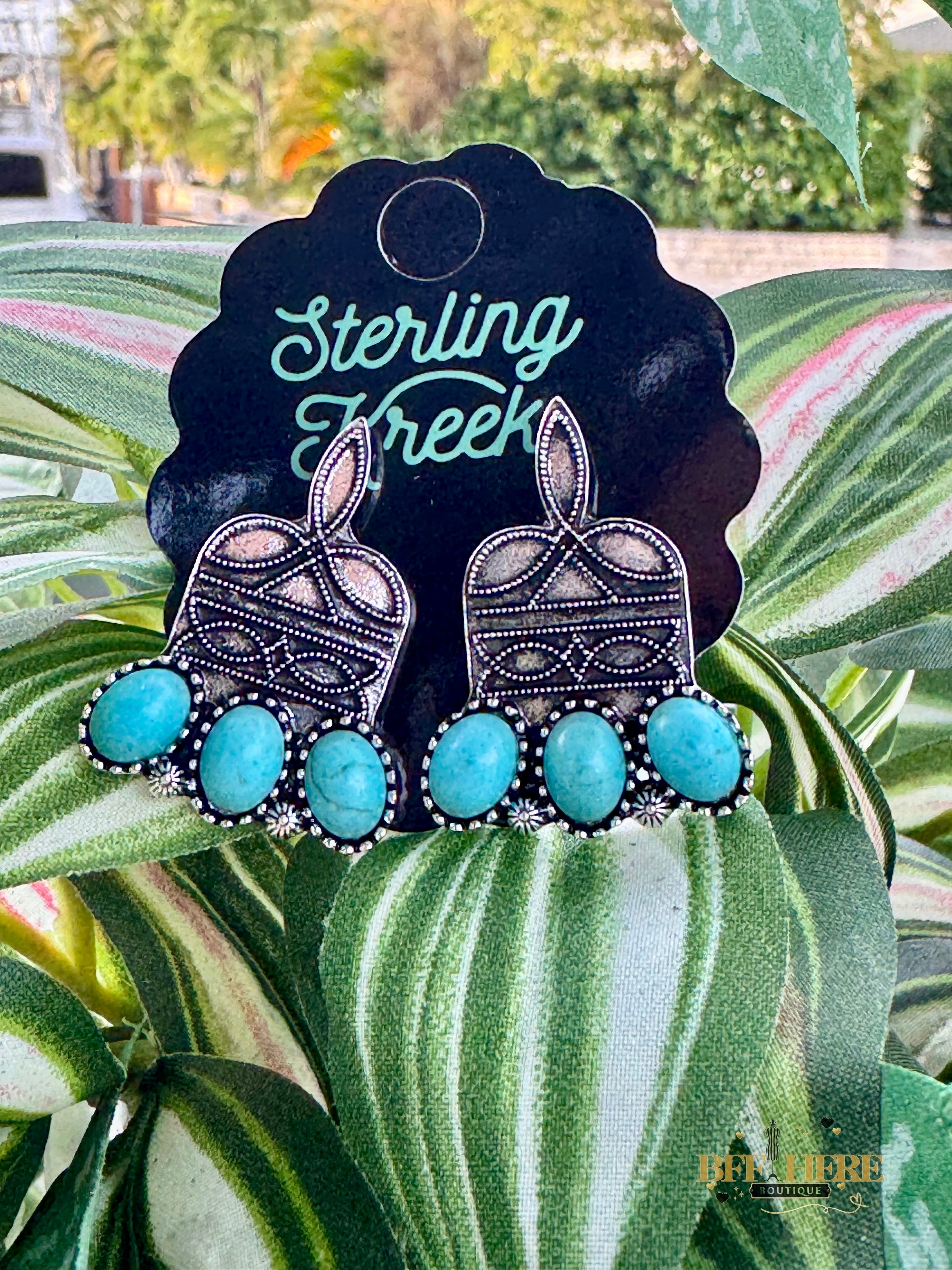 Stitched In Stone Earrings by Sterling Kreek - BFF Here