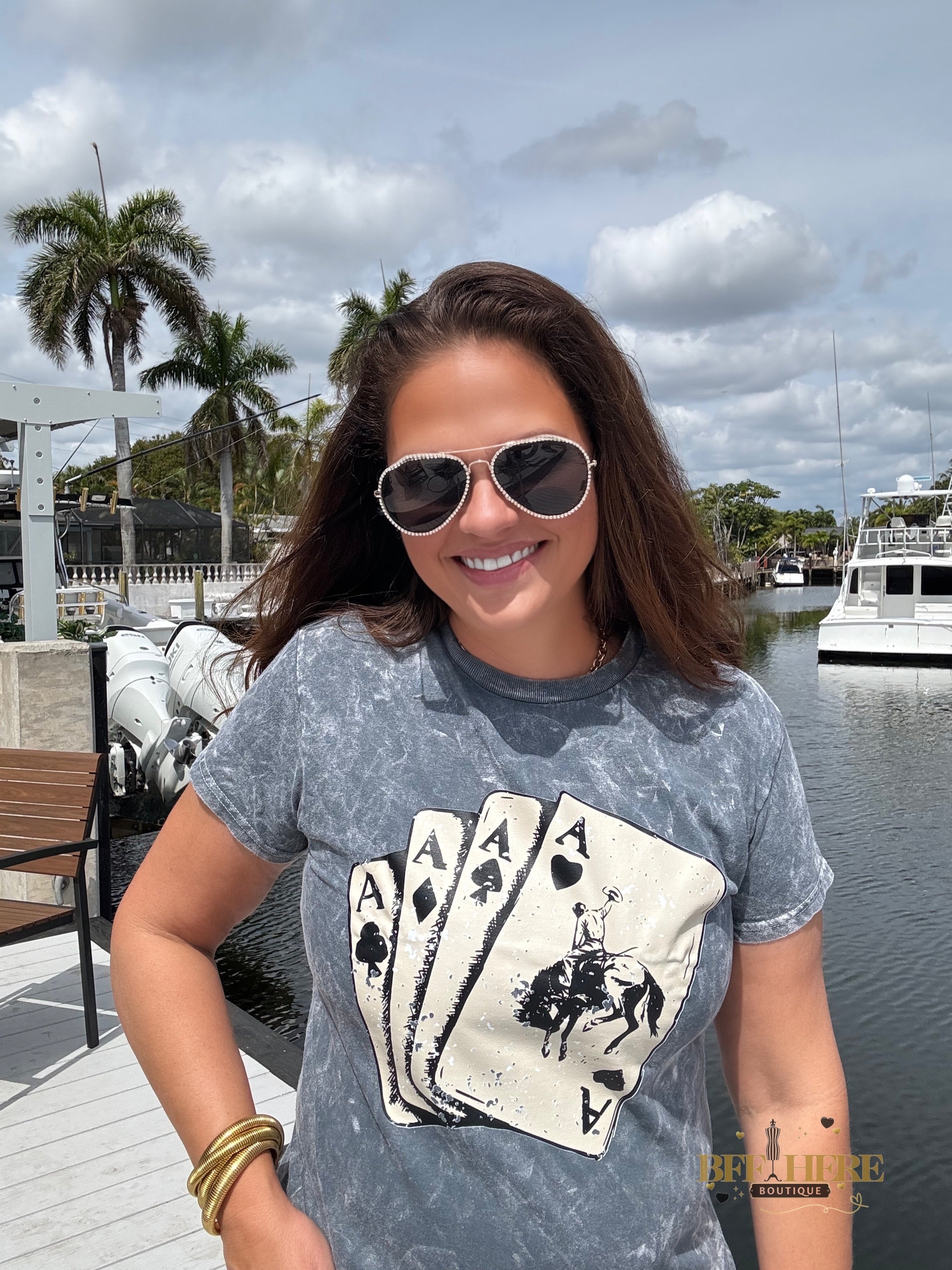 Four of a Kind Graphic Tee - BFF Here