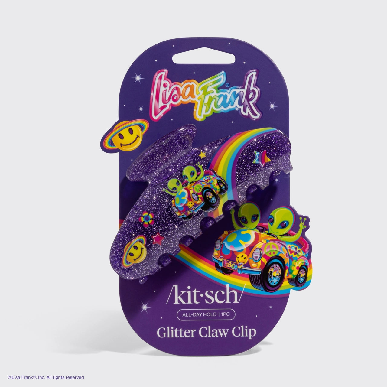 Lisa Frank X Kitsch Glitter Claw Clip in Zoomer™ & Zorbit™