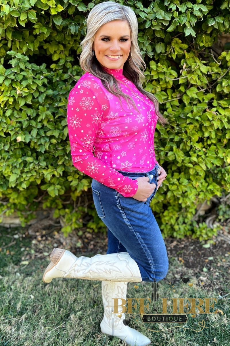 Winter Wonderland Mesh Top by Sterling Kreek - BFF Here