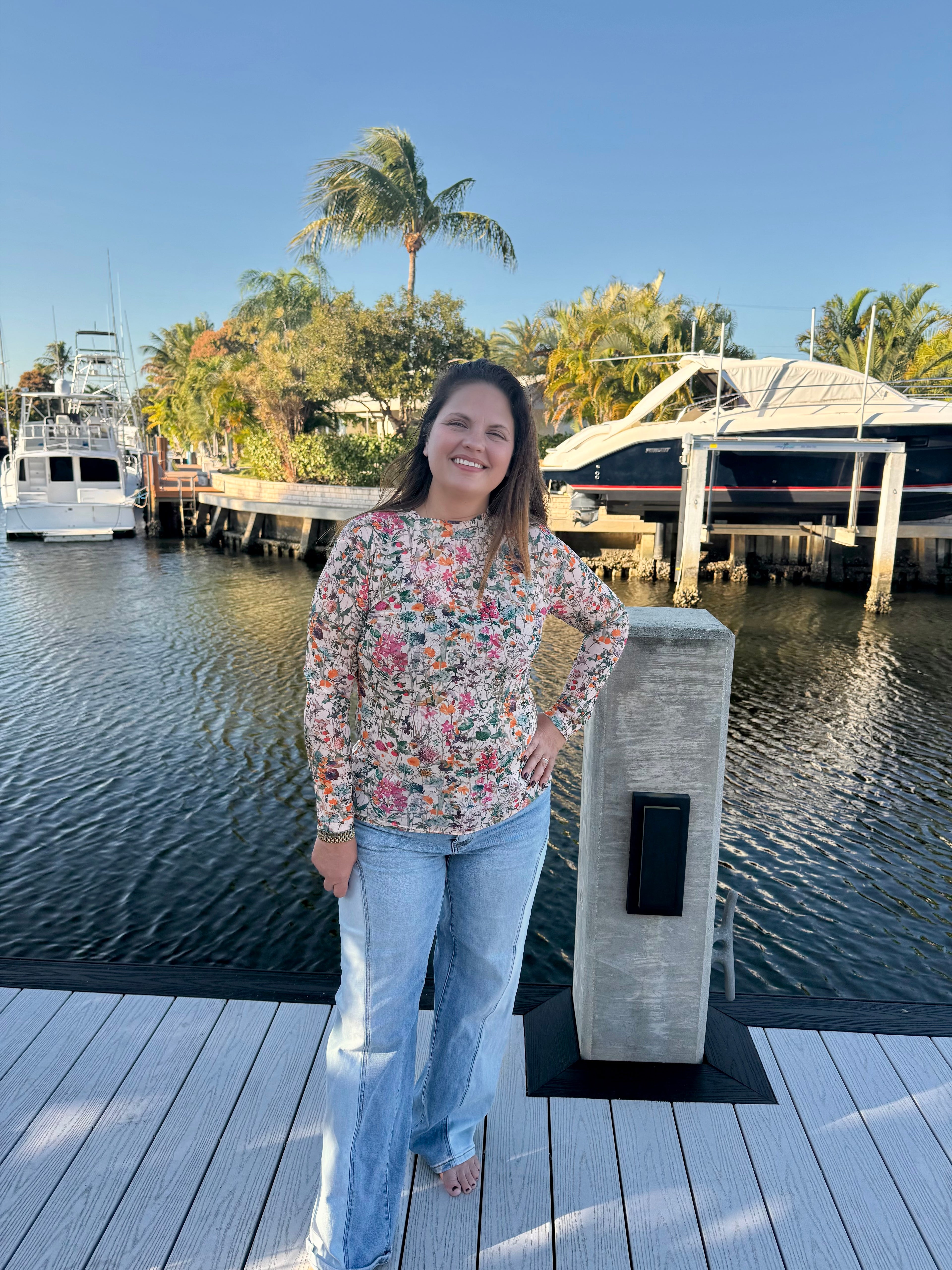 Fields of Floral Mesh Top by Sterling Kreek - BFF Here