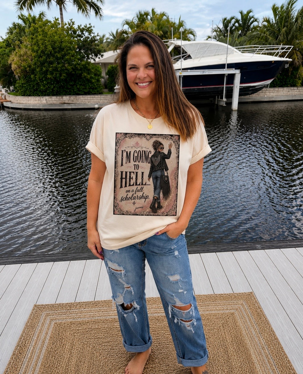 Hell on a Scholarship Tee by JCoons (Ships in 2-3 weeks)