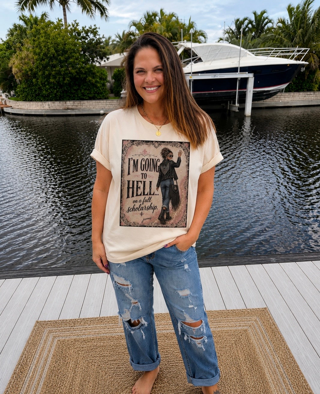 Hell on a Scholarship Tee by JCoons (Ships in 2-3 weeks)