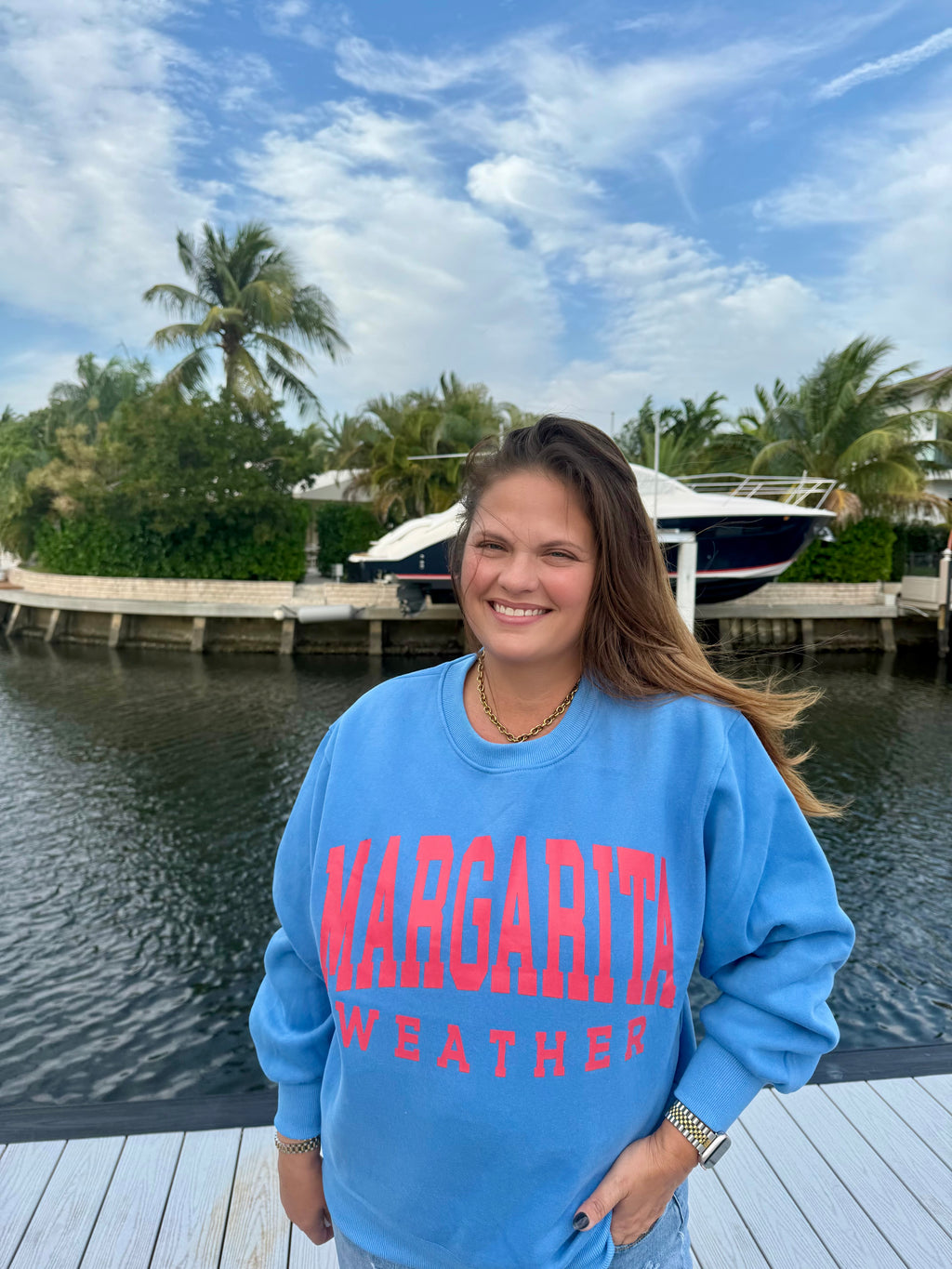 Blue Margarita Weather Sweatshirt by Panache - BFF Here