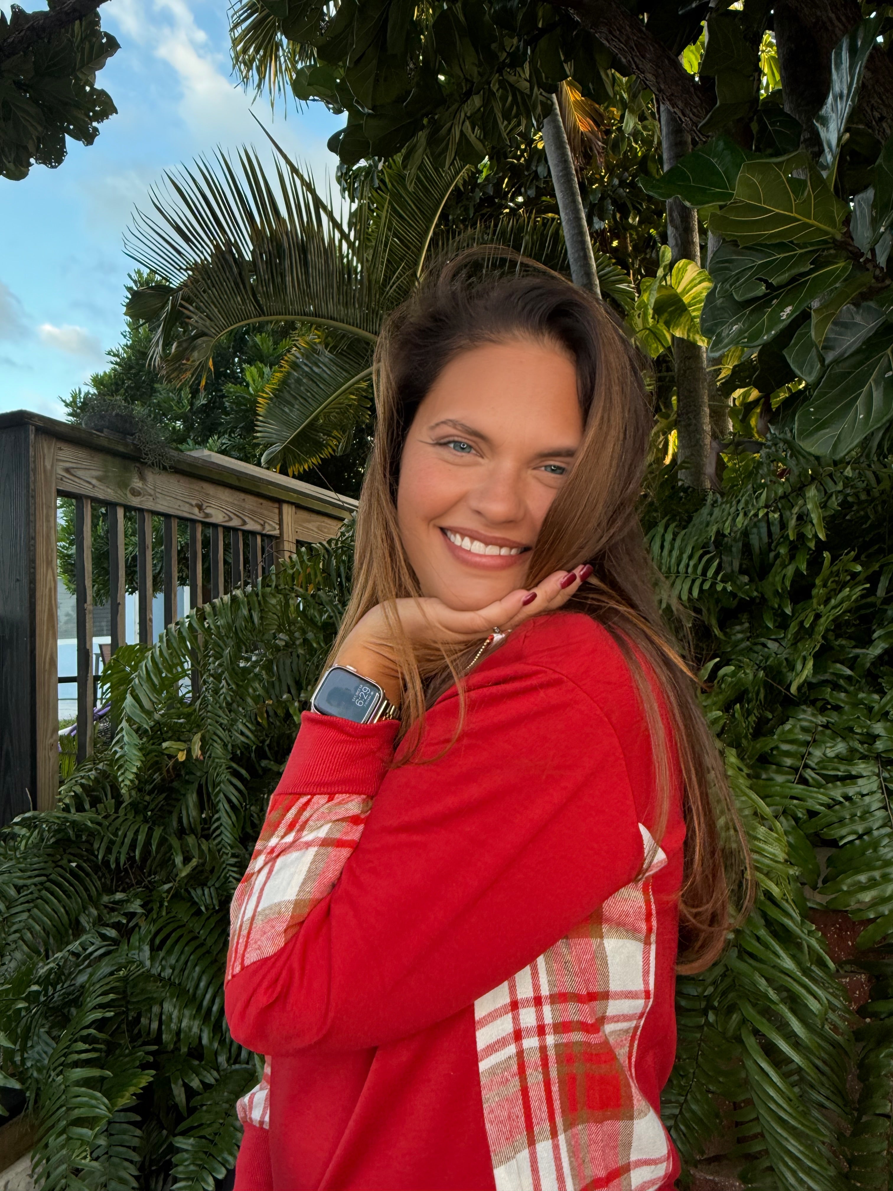 Juniper Plaid Pullover by Jess Lea / Red - BFF Here