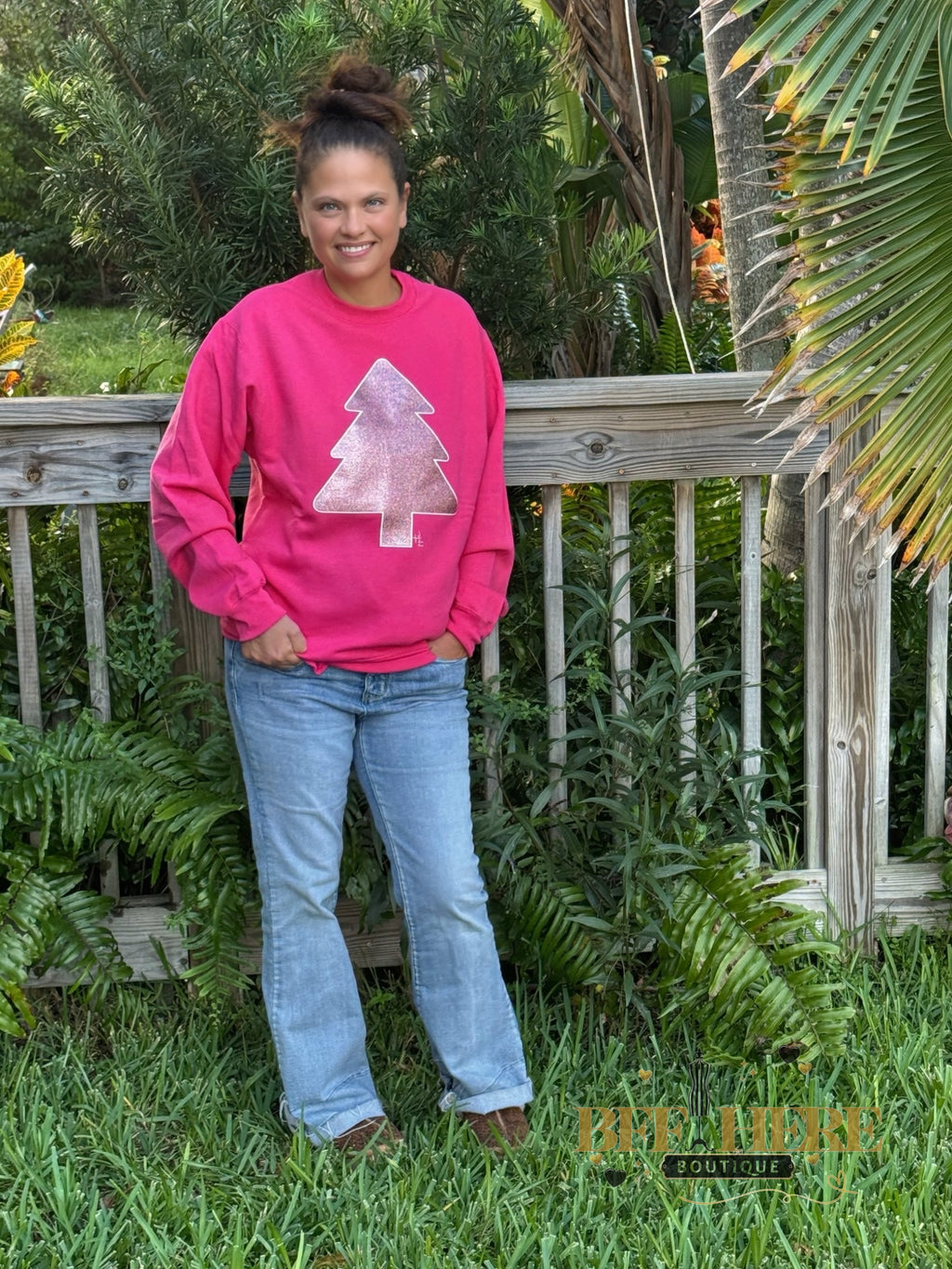 Oh Christmas Tree Sparkle Sweatshirt - BFF Here