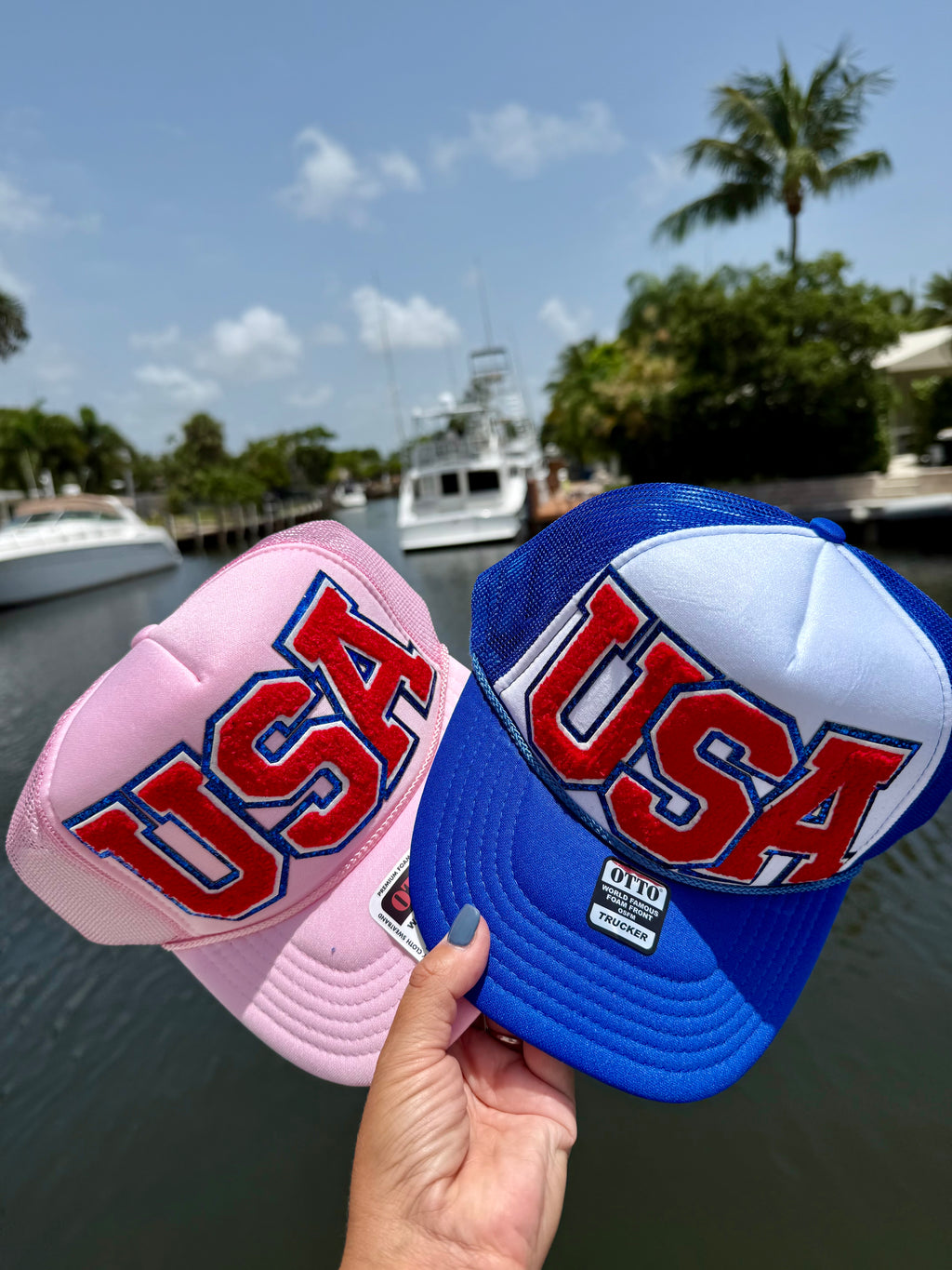 USA Patch Trucker Hat - BFF Here