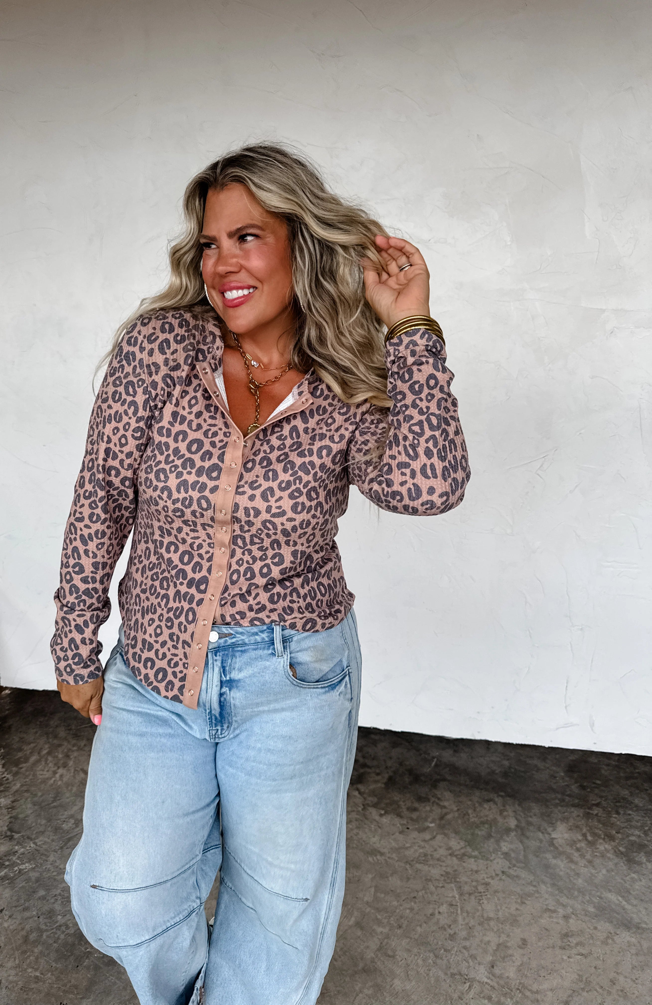 PREORDER: Kori Snap Button Waffle Top by Blakeley (ETA: Late December) - BFF Here