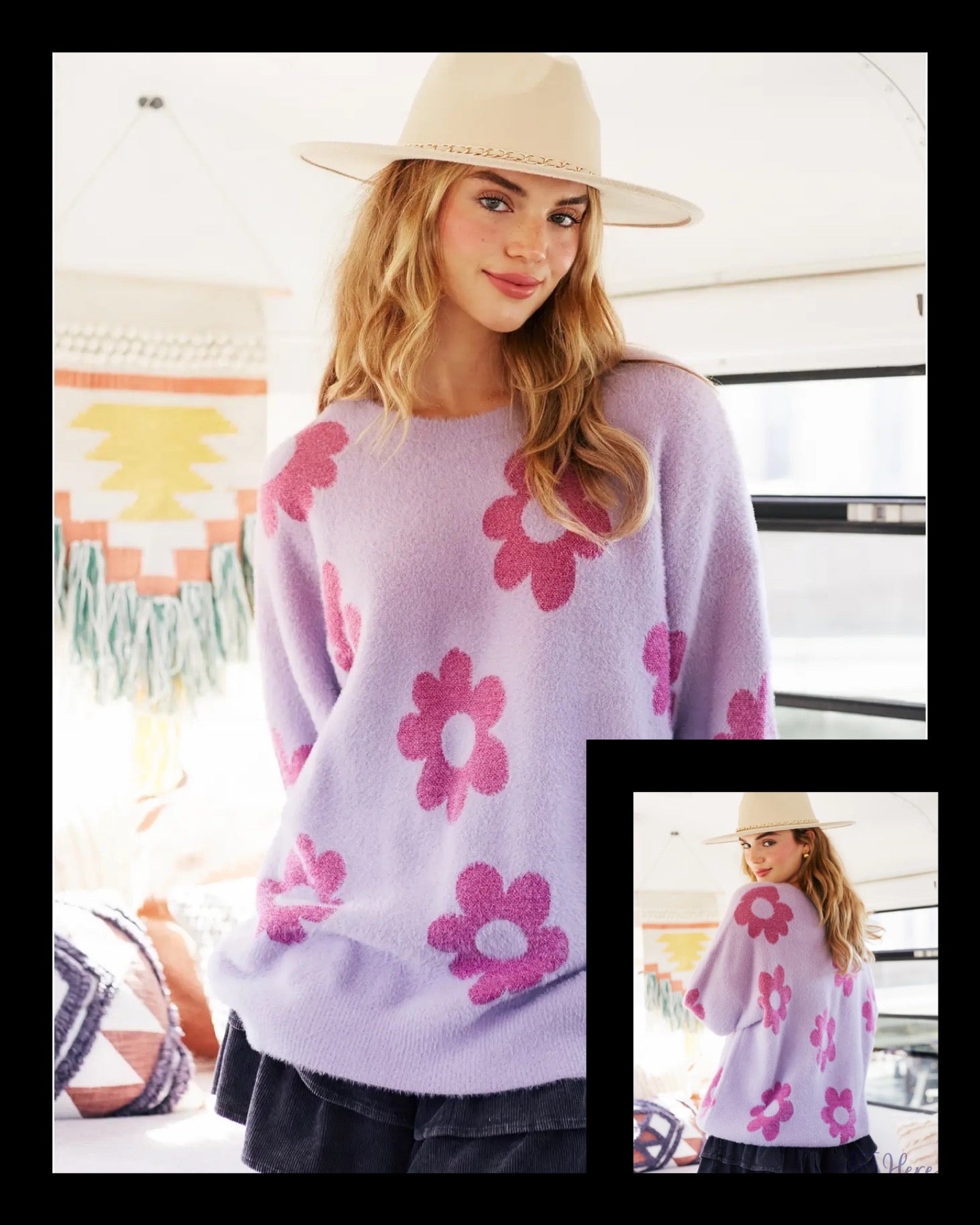 Whimsical Warmth: The Daisy Mohair Sweater - BFF Here