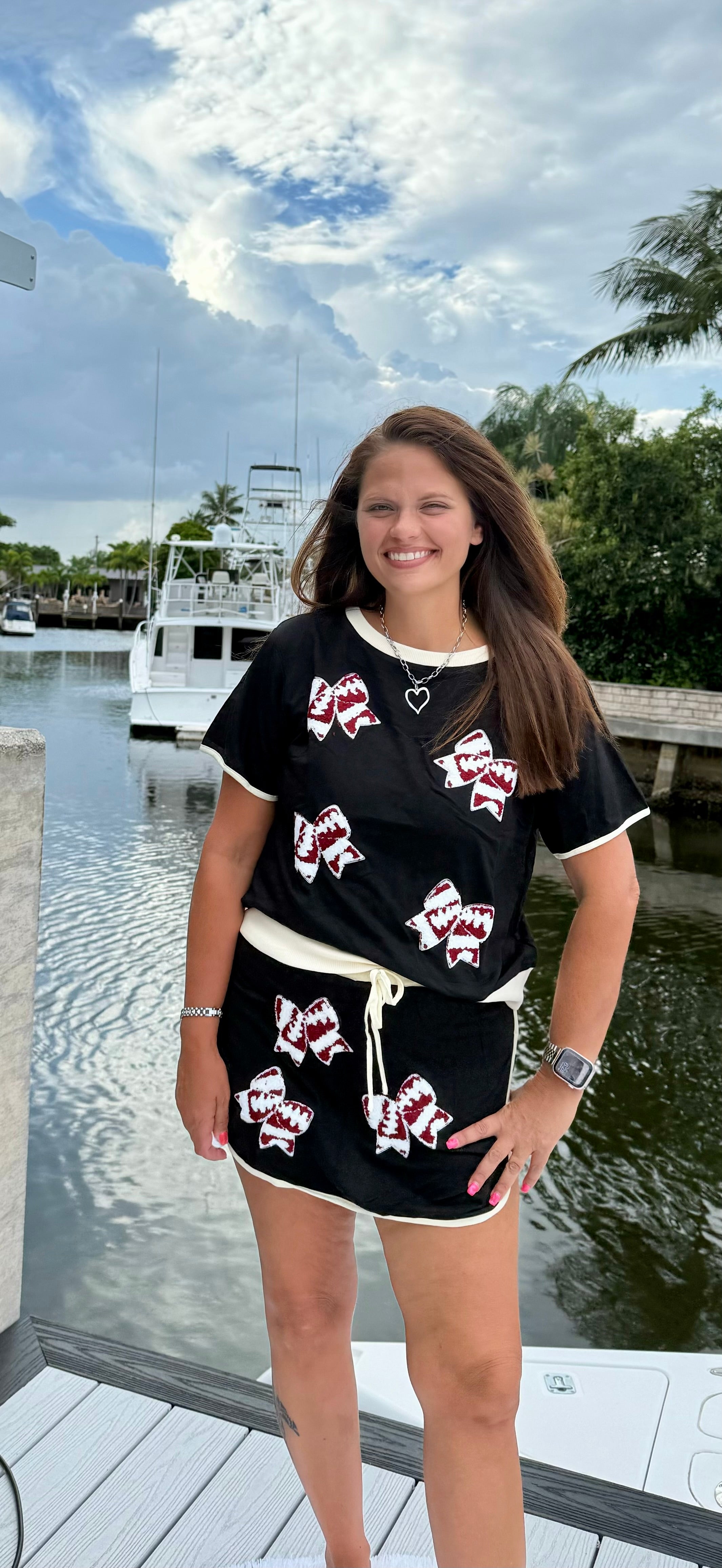 Touchdowns & Bows Lounge Set - BFF Here