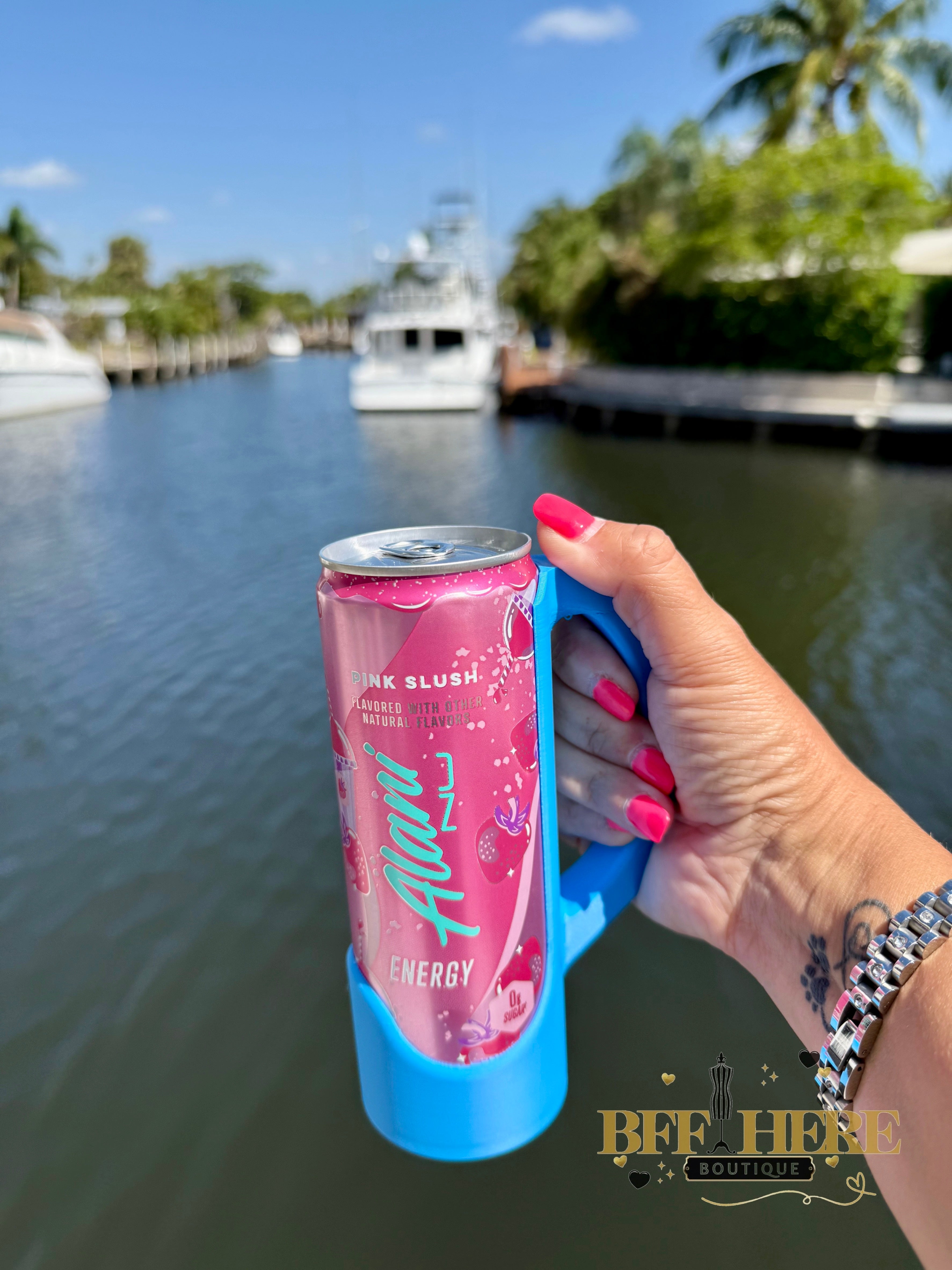 Sip & Chill Skinny Can Holder / Choice of Color - BFF Here