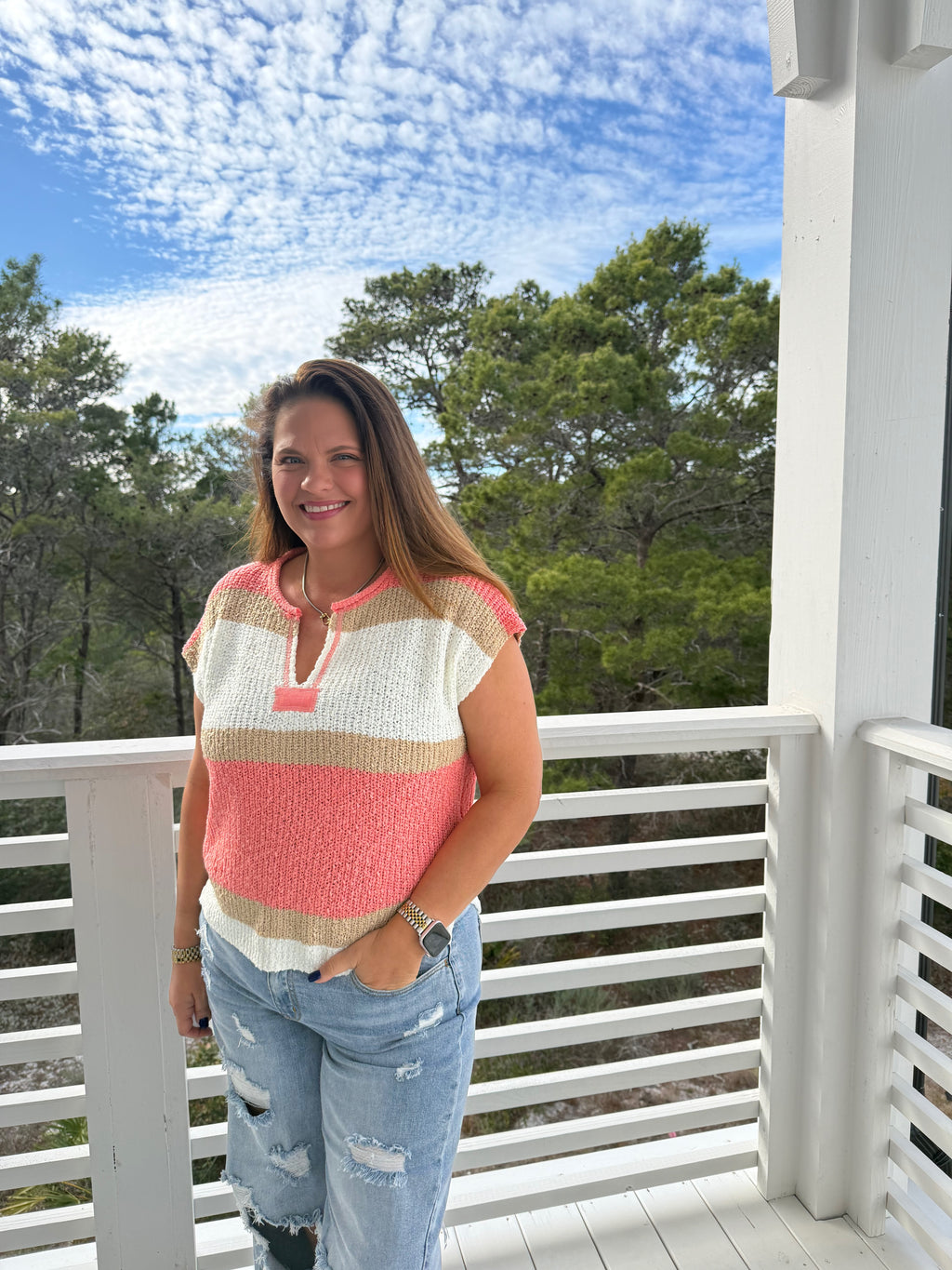 Short Sleeve Color Block Stripe Top by Sew In Love (Ships 2-3 weeks) - BFF Here