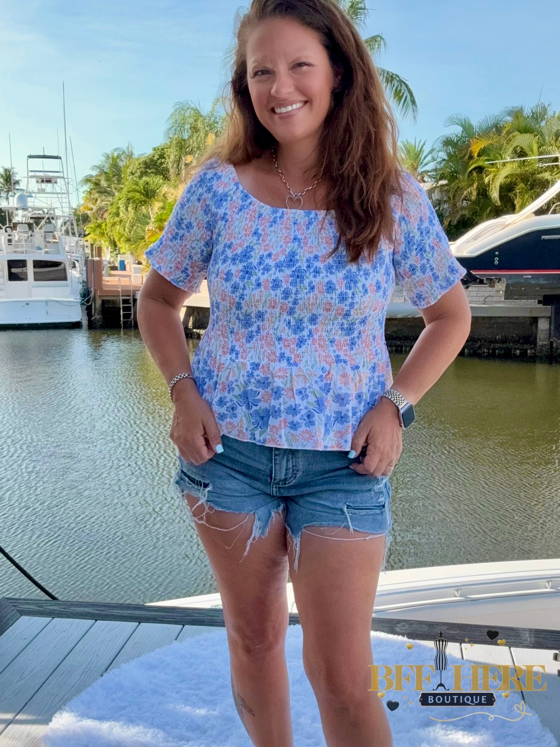 Essie Smocked Top / Choice of Color by Blakeley - BFF Here