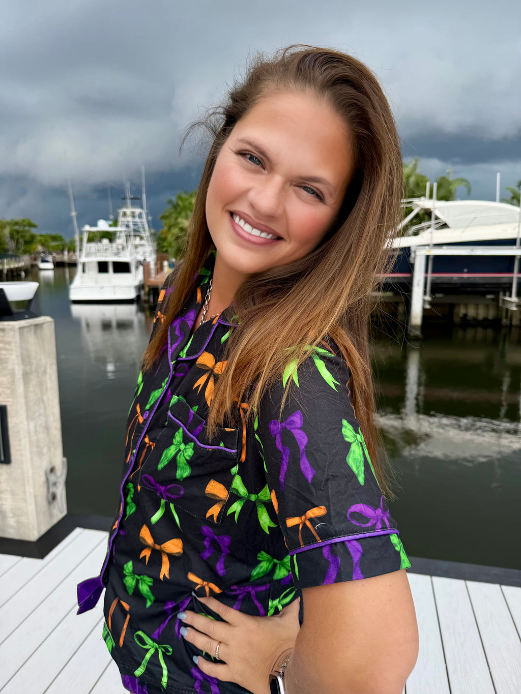 Bow Bewitched Ruffle Pajama Set  by Jess Lea - BFF Here