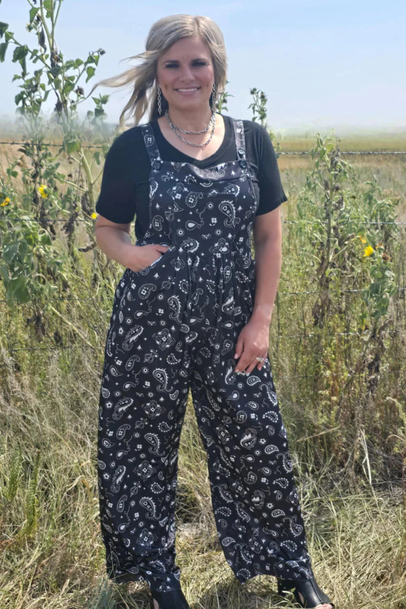 Bandana Babe Black Jumpsuit by Sterling Kreek - BFF Here