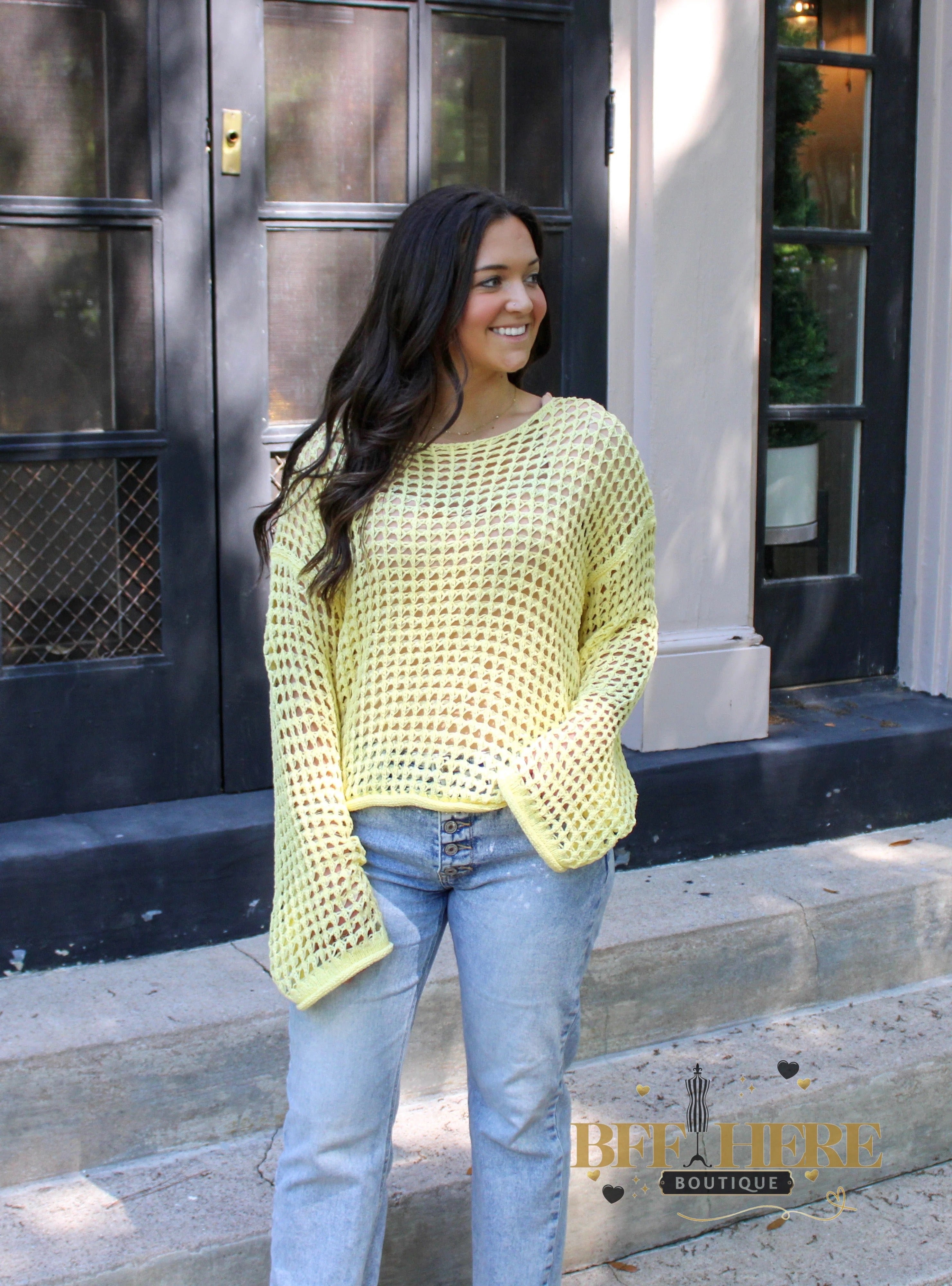 Lemon Drop Crochet Top - BFF Here