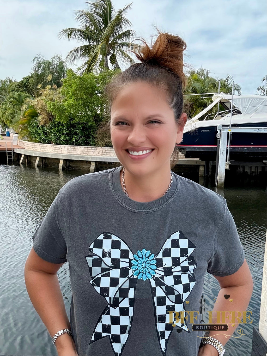 Rodeo Rebel Bow Tee - BFF Here