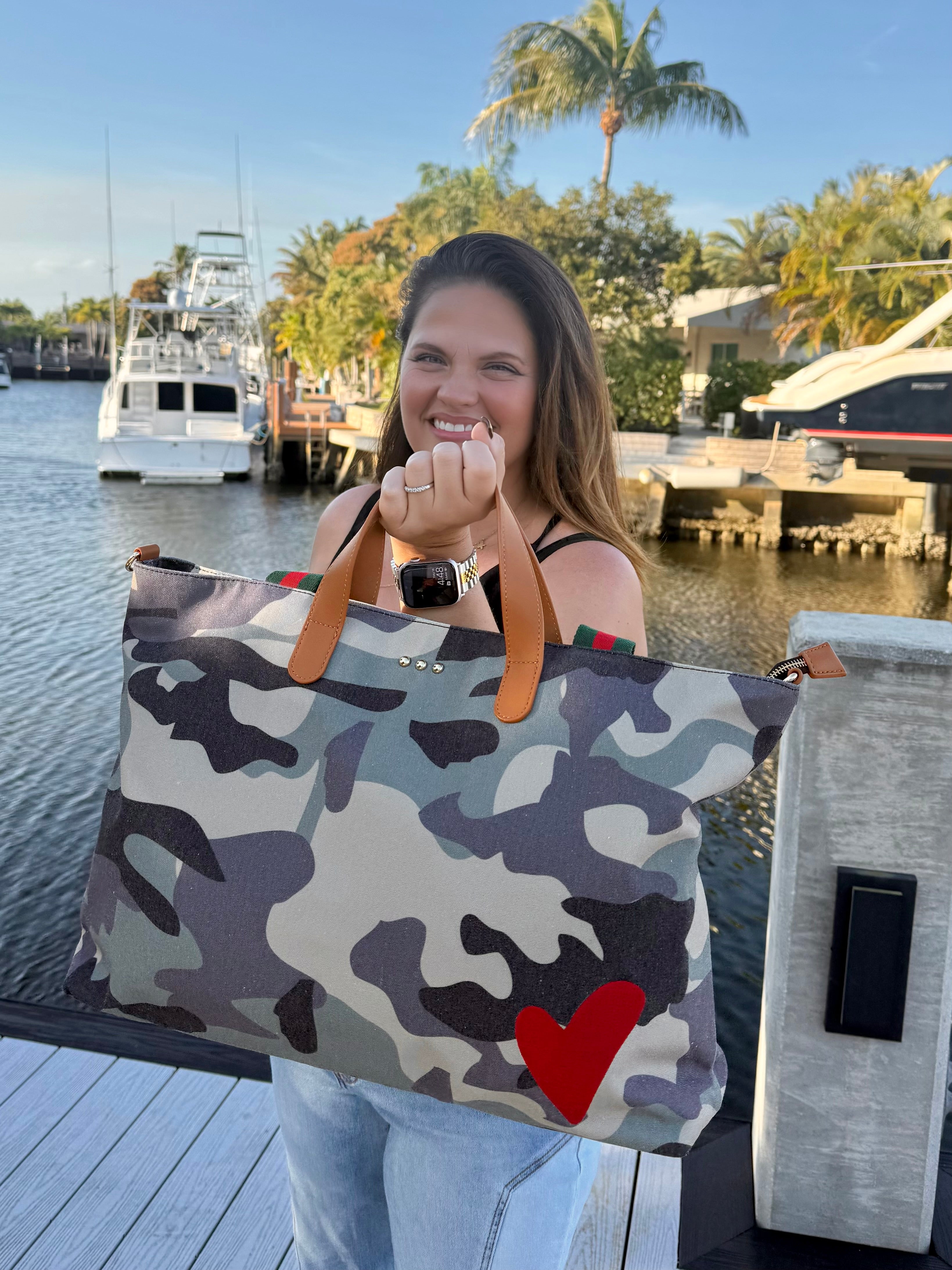 Chelsie Canvas Tote by Pretty Simple - BFF Here