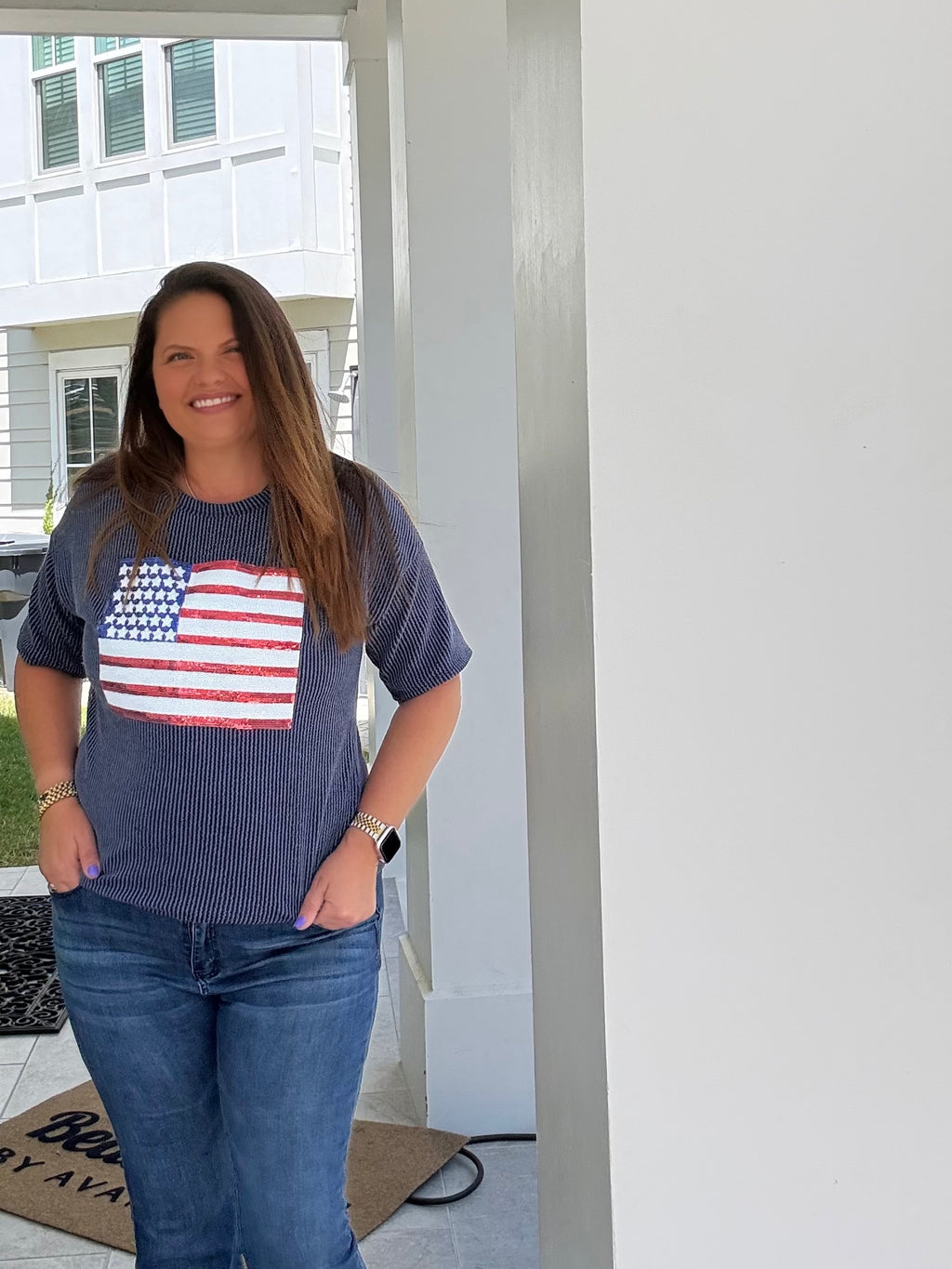 Navy Flag Top by HeimishUSA (ARRAY) — Ships 2-3 weeks - BFF Here