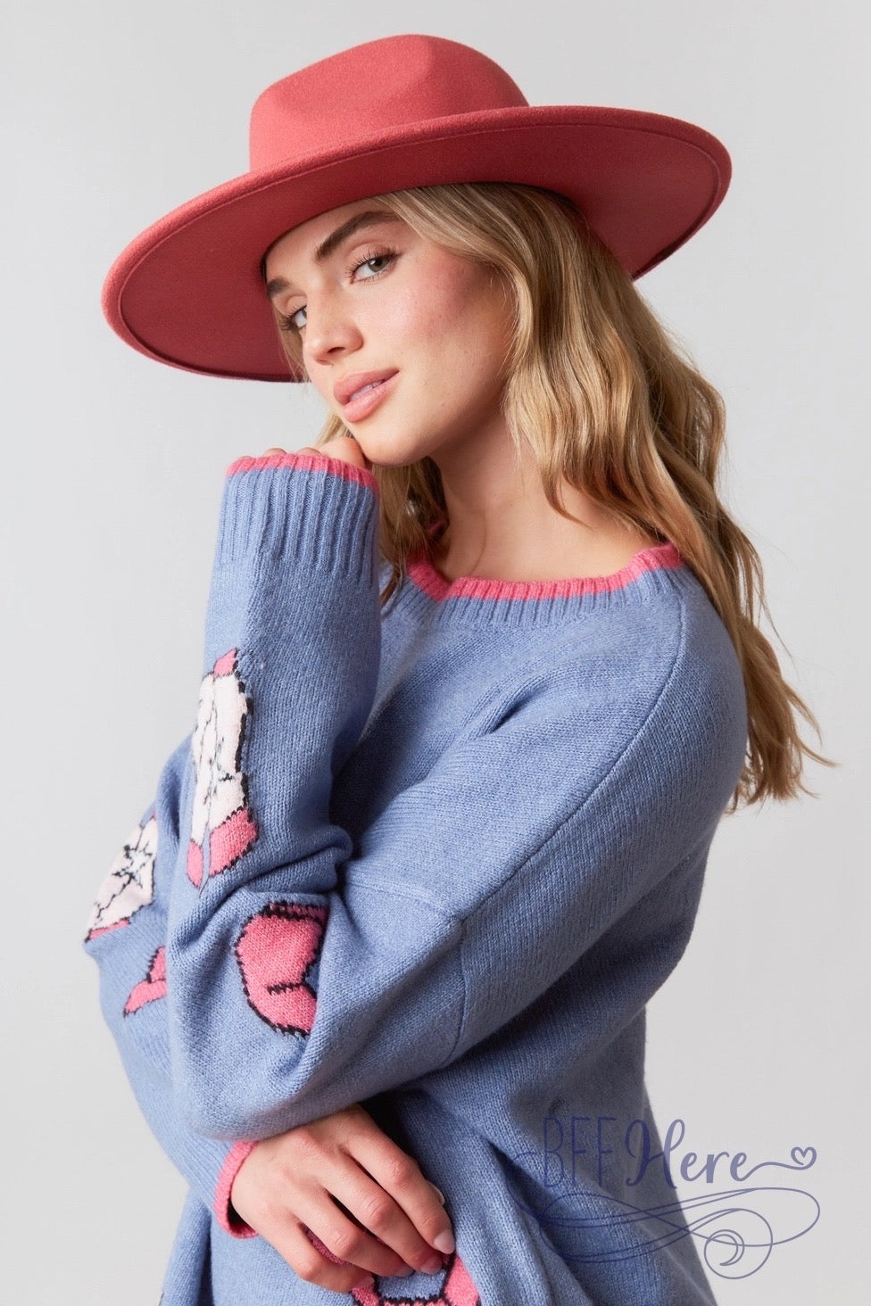 Frontier Flair: Sweater with Iconic Cowboy Hat & Boots Design - BFF Here