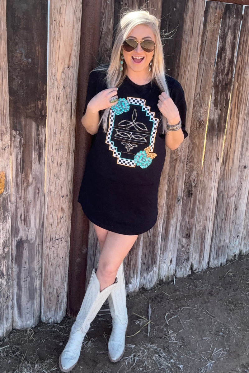 Small Town Big Dreams T-Shirt Dress by Sterling Kreek - BFF Here