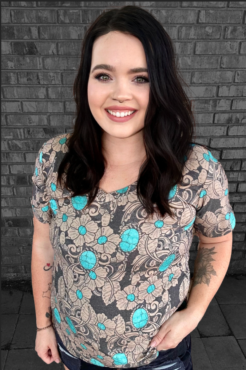 Tattoos On This Town V Neck Tee by Sterling Kreek - BFF Here