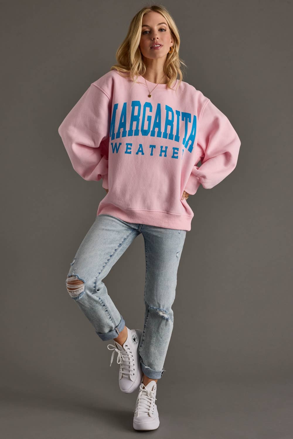 Lt. Pink Margarita Weather Sweatshirt by Panache - BFF Here