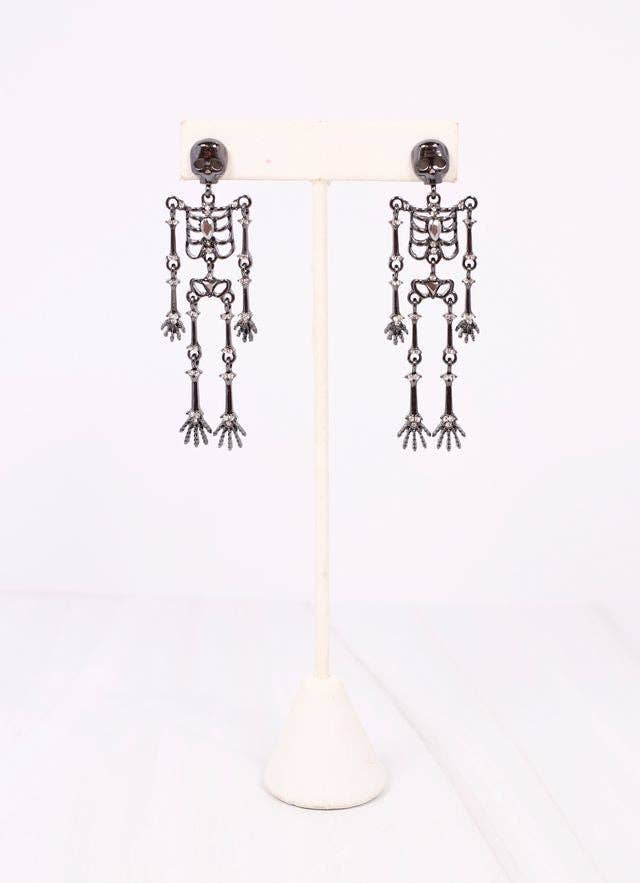 Spooky Skeleton Earring BLACK - BFF Here