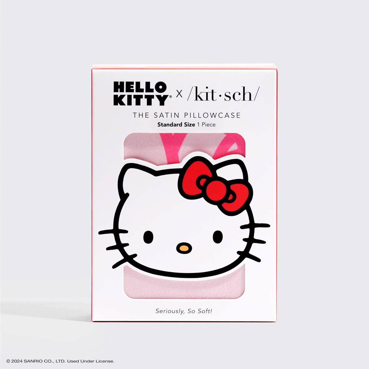 Hello Kitty x Kitsch Pillowcase Standard - Pink Kitty Faces - BFF Here